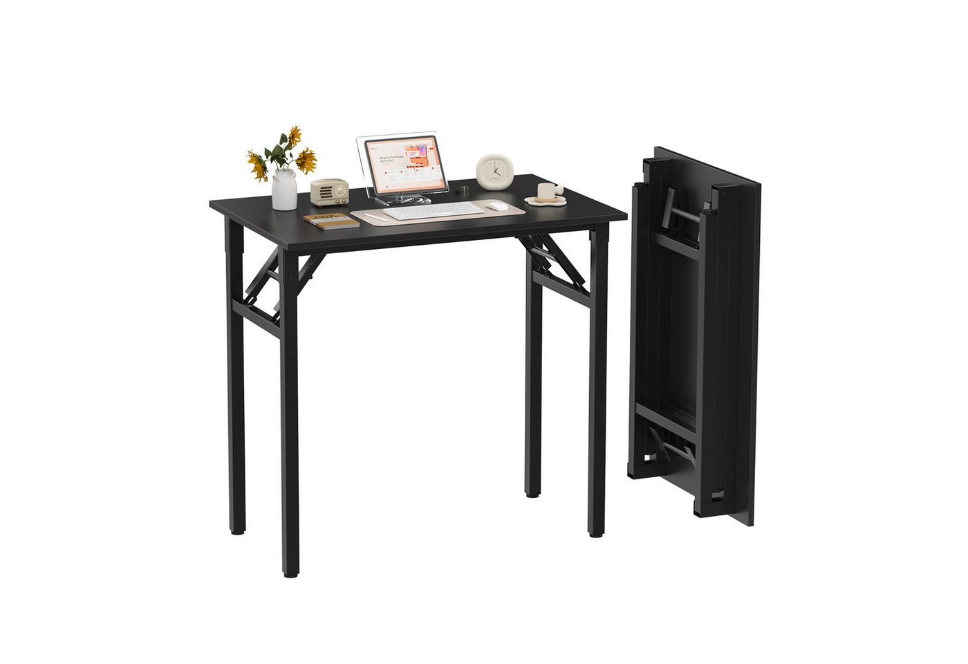 JEOBEST Klapptisch Keine Montage Erforderlich Schreibtisch Klappschreibtisch 80 x 50 cm, (1-St., 1 Schreibtisch), Klappbar, Schmal, Platzsparend
