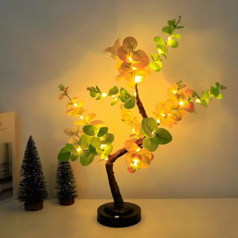 Jibenhome LED Dekolicht LED-Tisch-Bonsai-Baumlampe,LED Tischleuchte DIY,Weihnachtsdekoration, LED fest integriert, LED Kunstlicht Baumlampe für Weihnachten Valentinstag,Zuhause