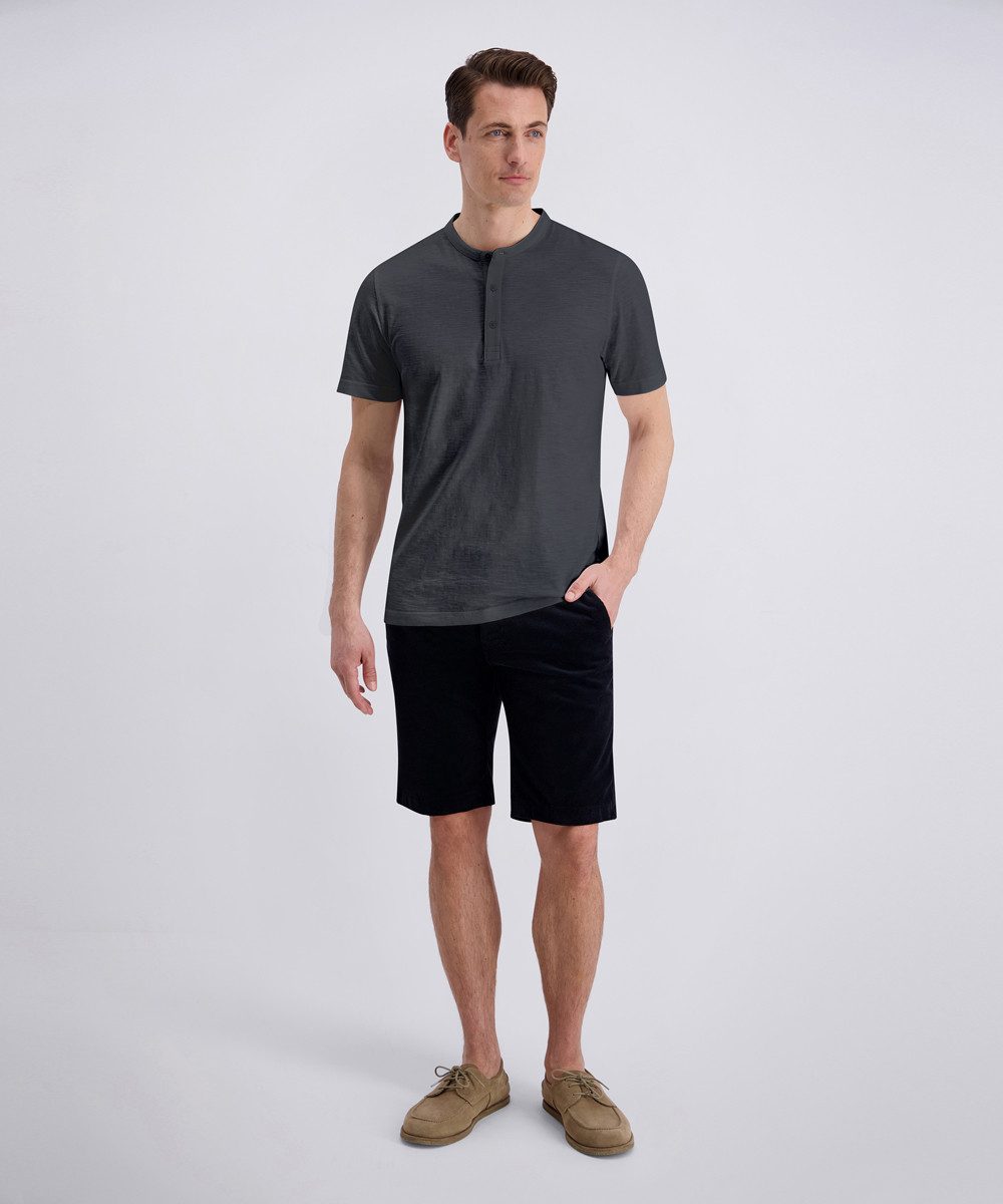 Henleyshirt Henley uni slub yarn