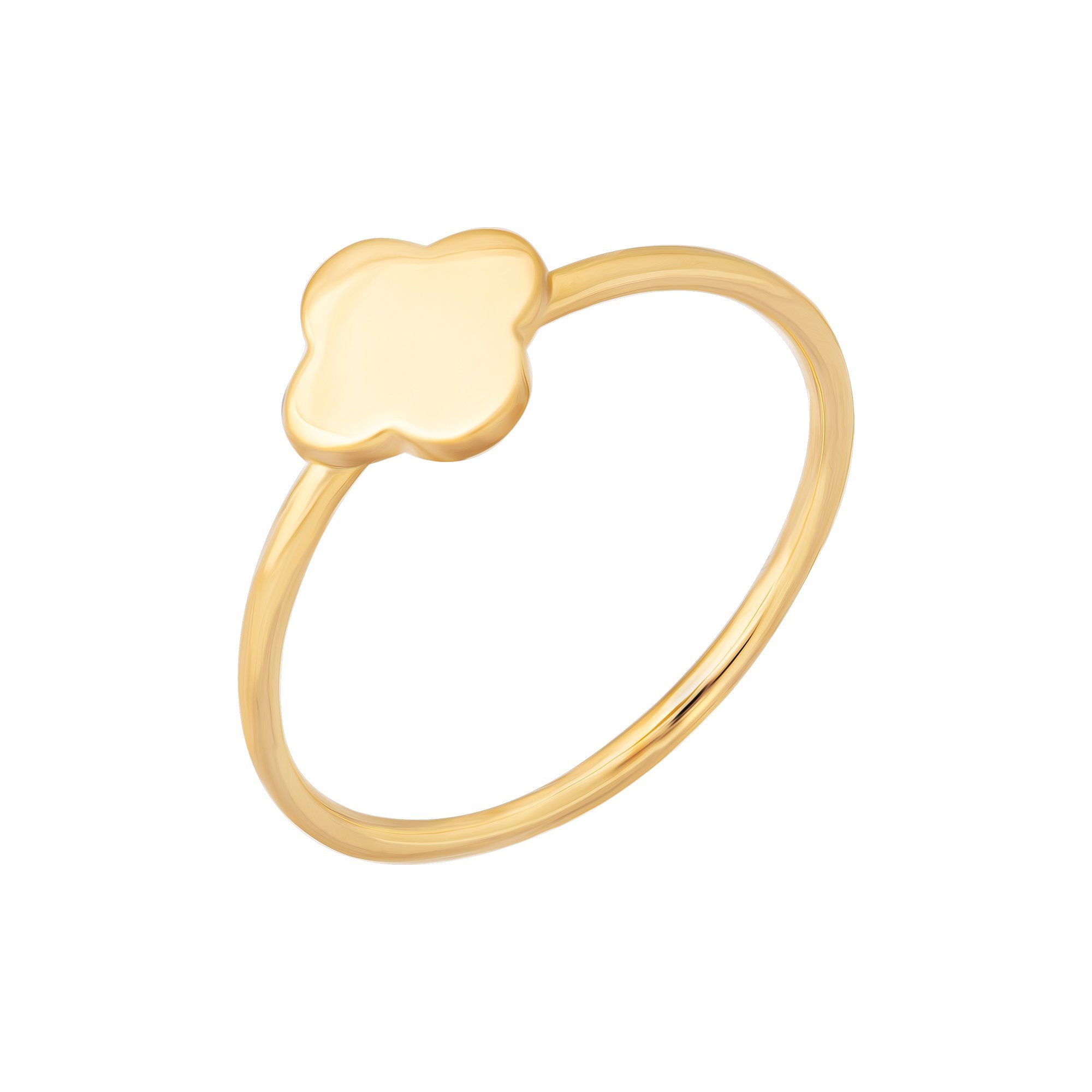 CAÏ Fingerring 925 Sterling Silber gelb vergoldet Clover Kleeblatt günstig online kaufen