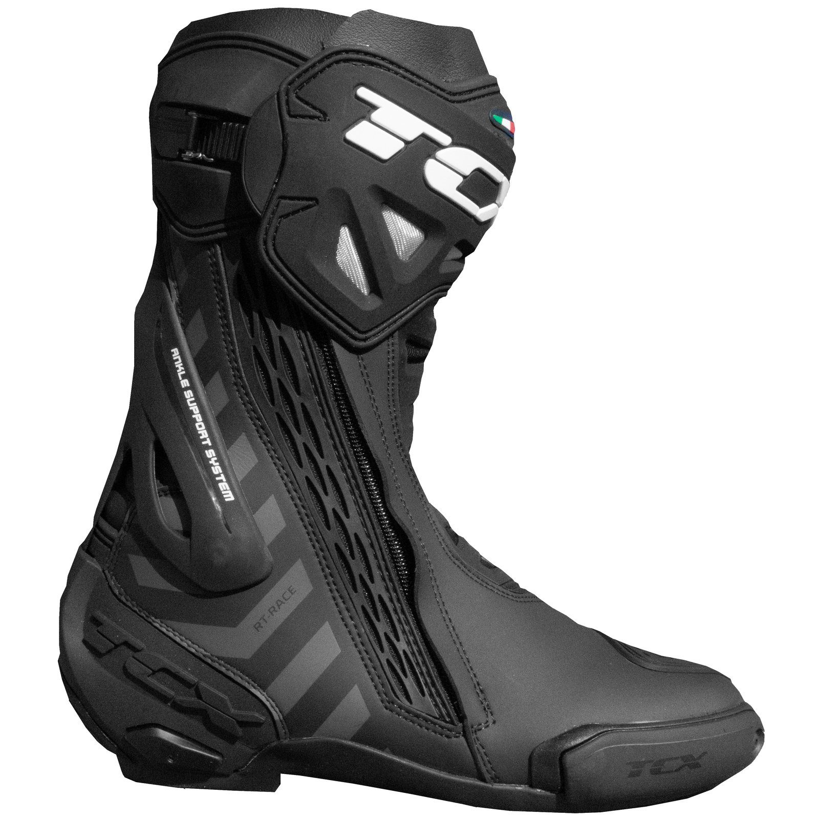 TCX TCX RT-Race Motorradstiefel Herren schwarz / dunkelgrau Motorradstiefel (Packung, Antistatische und Öl- und Benzinfeste Sohle)