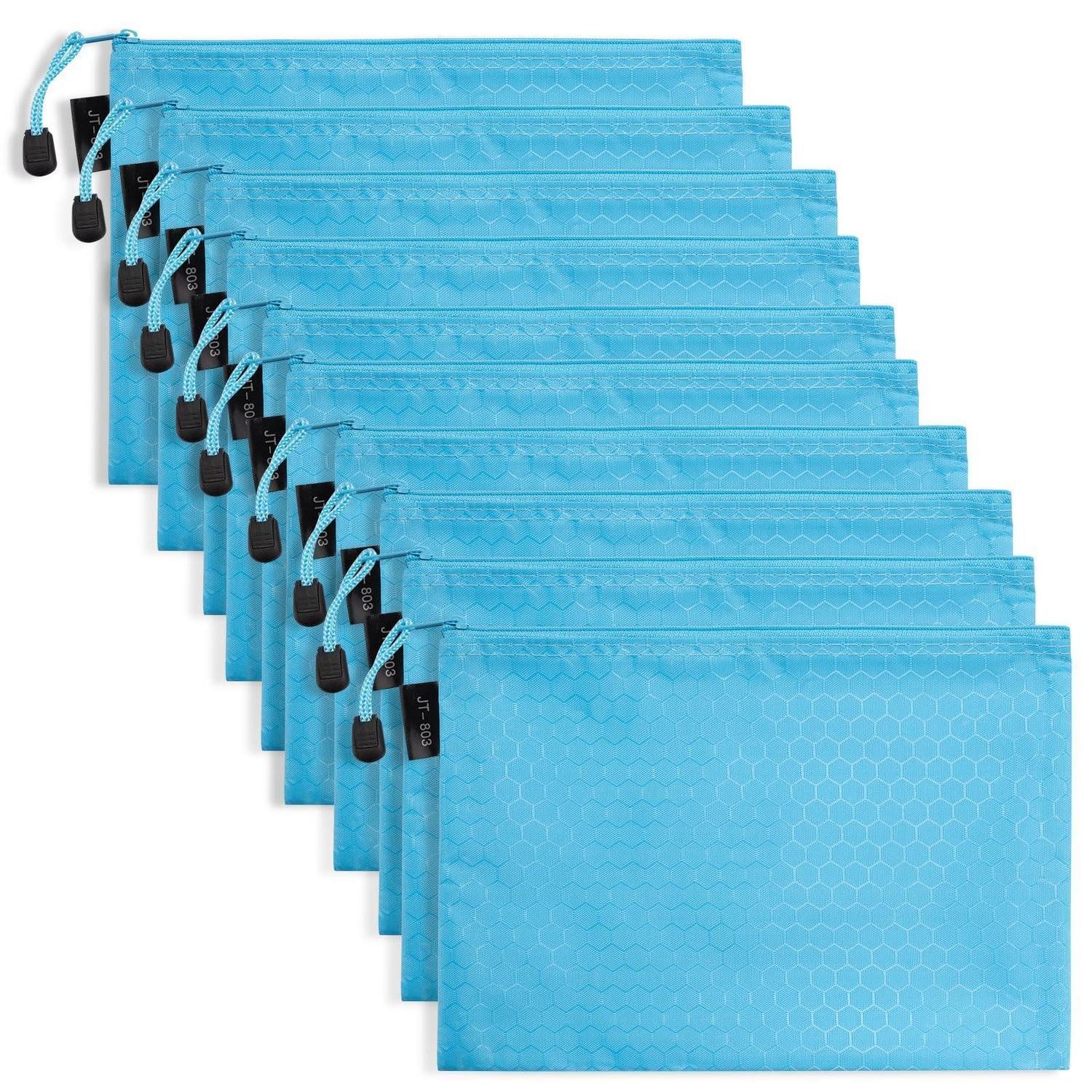 LuxusKollektion Schreibmappe Dokumententasche A4 wasserdicht himmelblau 5er-Pack (5-St)