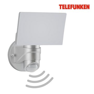 Telefunken LED Außen-Wandleuchte 304304TF, LED fest verbaut, Neutralweiß, Außenleuchte Sensor IP44 4000K 1600lm 16W 24x18x17,5cm