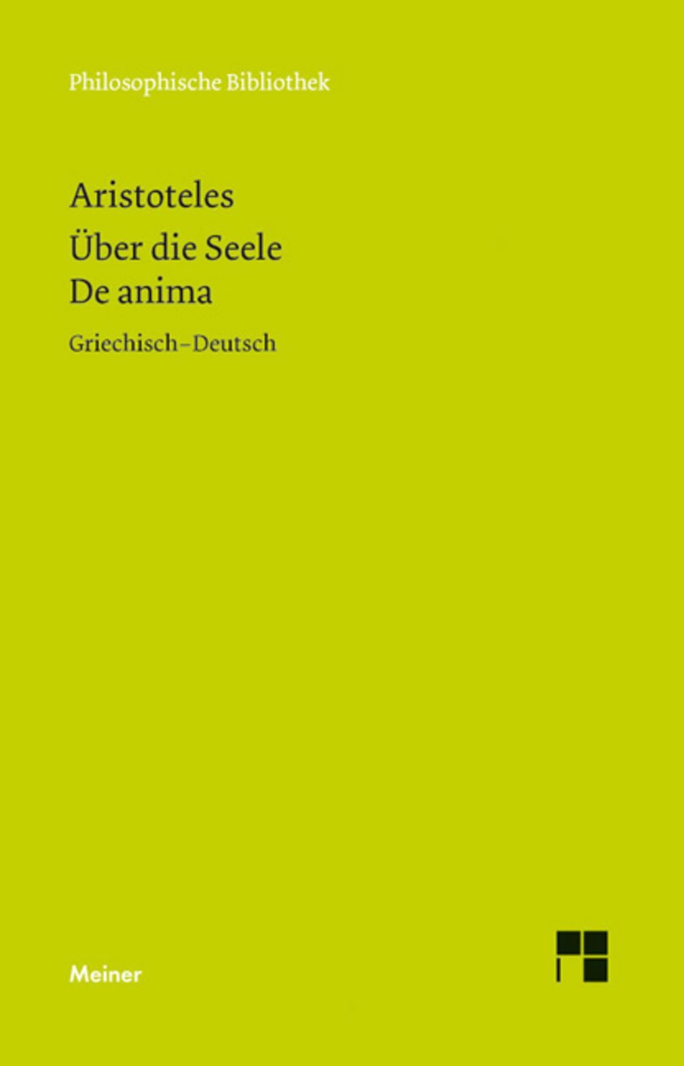 Über die Seele. De anima / Aristoteles
