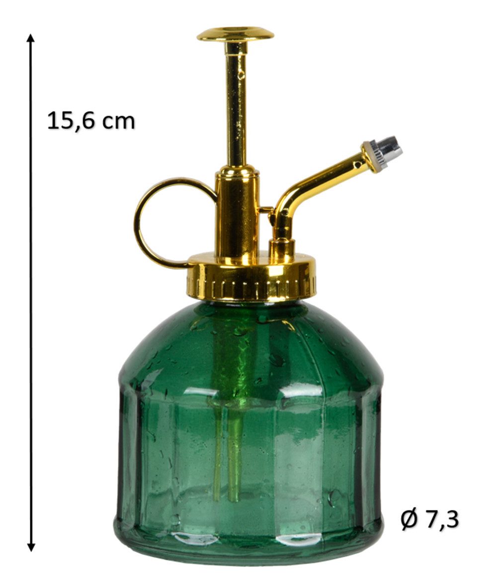 Dekowunder Zerstäuberflasche Pflanzen Blumen Sprüher Glas Zerstäuber Hand gold grün Wasser Nebel
