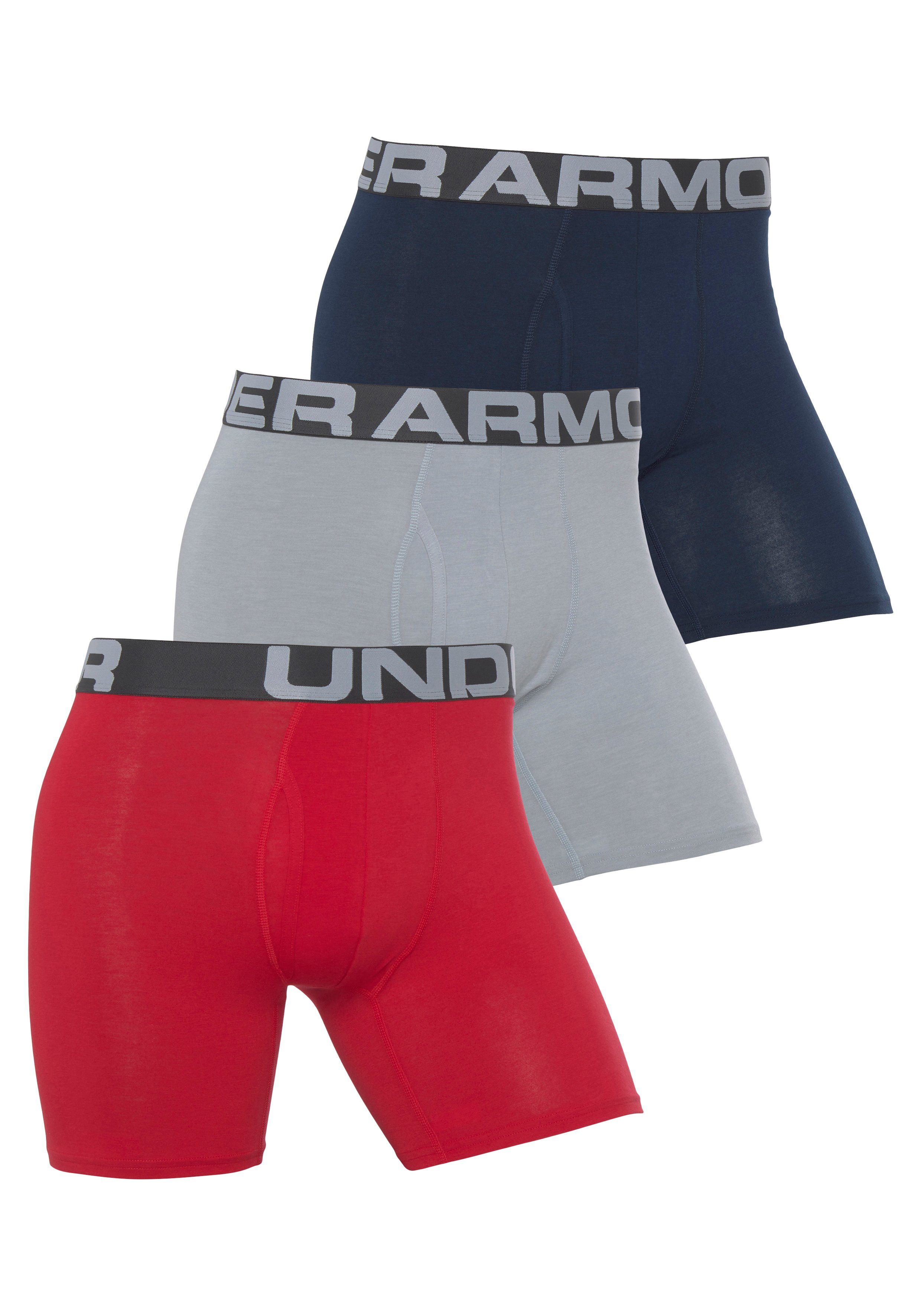Under Armour® Boxershorts CHARGED COTTON 6 in 1 PACK (Packung, 3-St., 3er-Pack) Red 600
