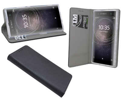cofi1453 Handyhülle cofi1453® Buch Tasche "Smart" kompatibel mit SONY XPERIA XA2 Handy Hülle Etui Brieftasche Schutzhülle mit Standfunktion, Kartenfach