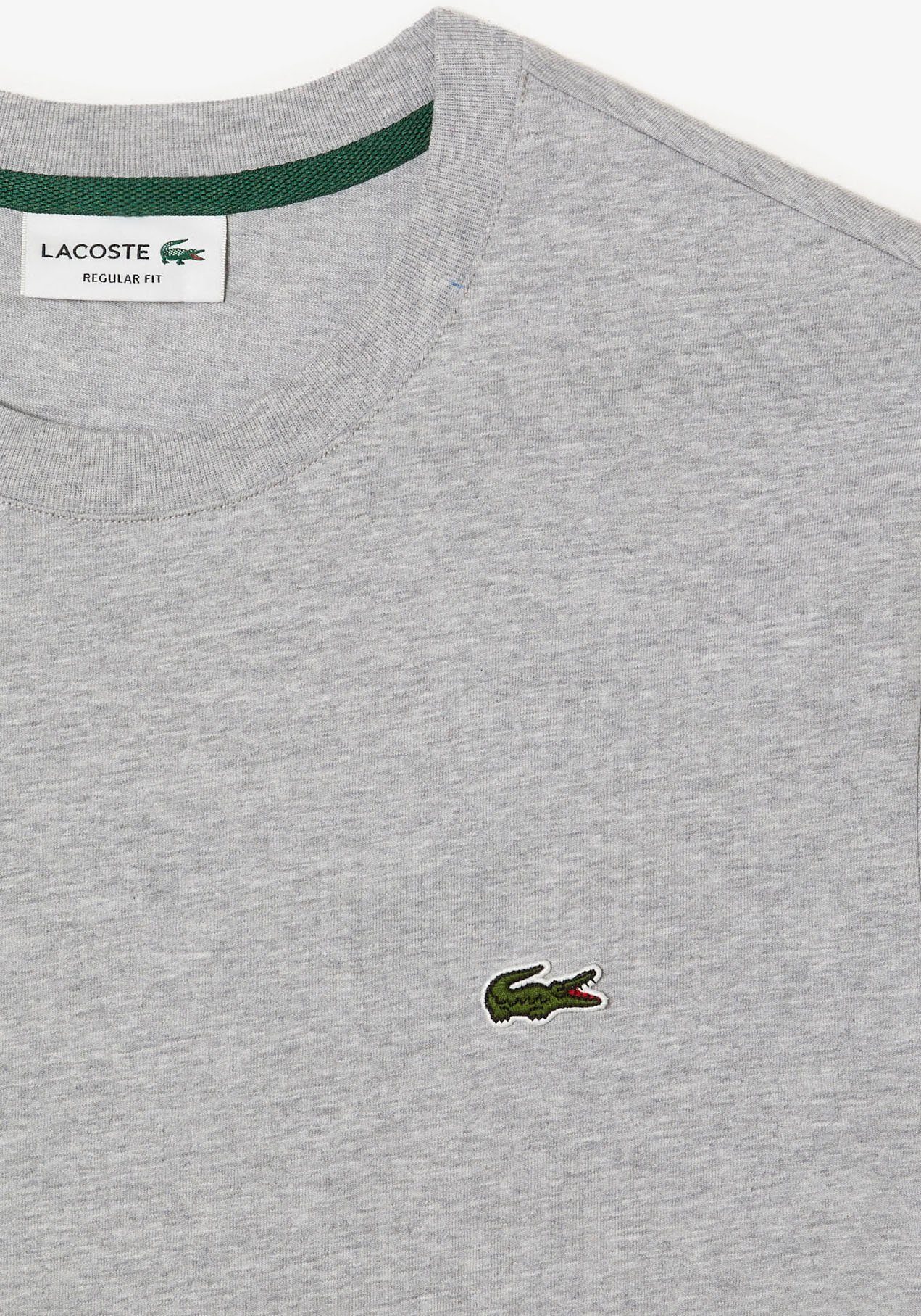 Baumwolljersey chine Lacoste T-Shirt silver Colorblock aus mit