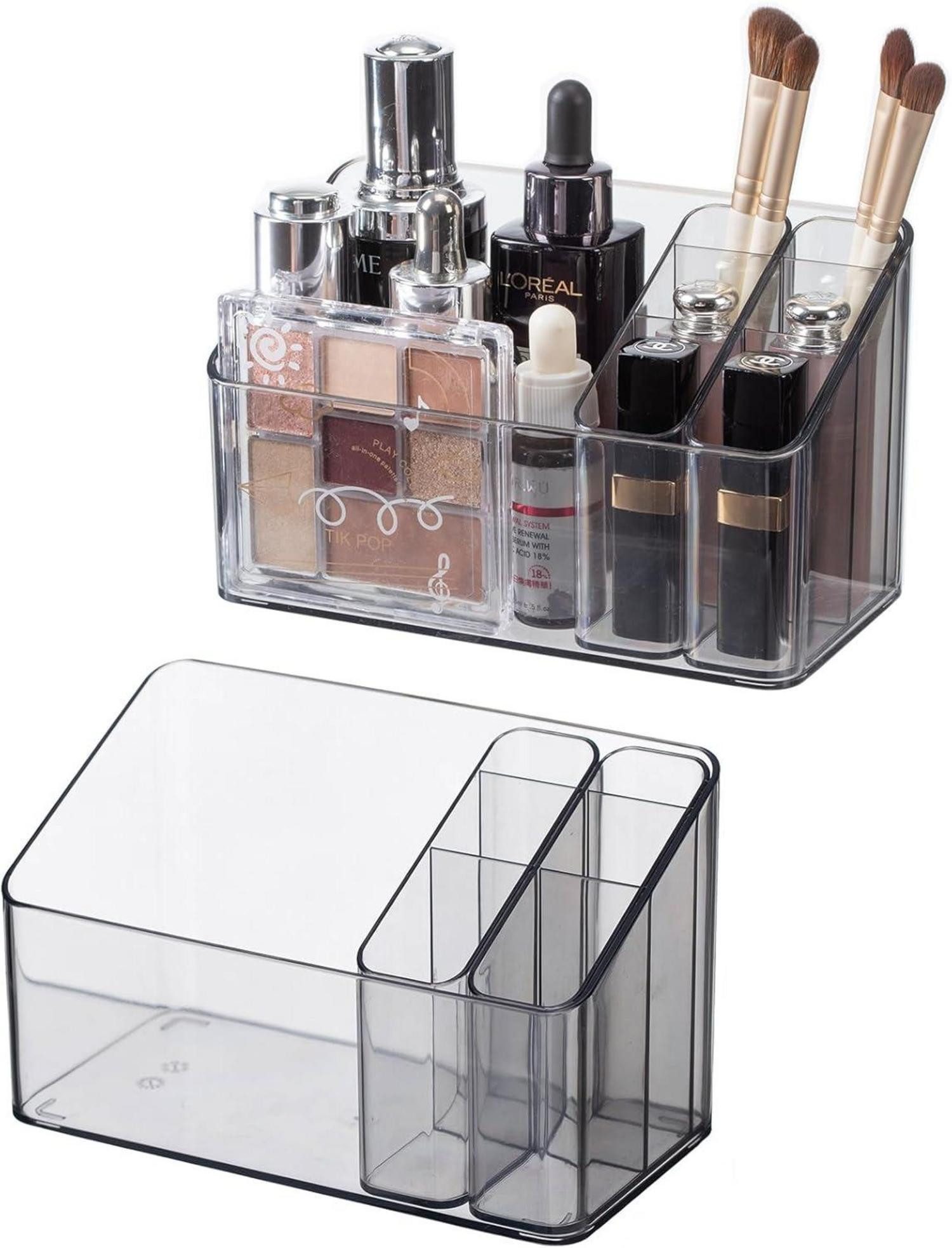 Badaccessoire-Set Make-Up Organizer 2er Pack Kunststoff Kosmetik Aufbewahrung