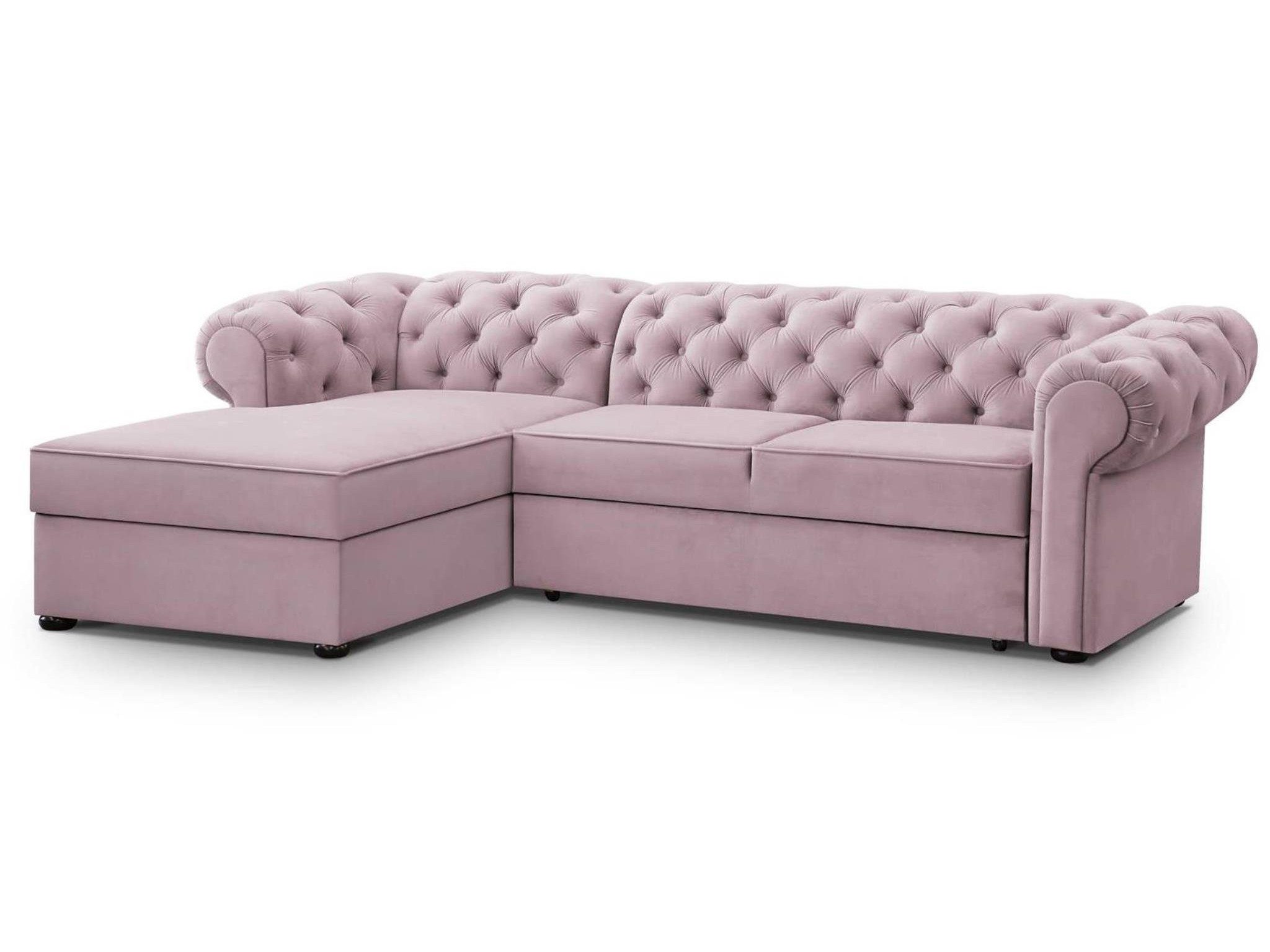 Beautysofa Polsterecke Chester, stilvoll Corner Sofa aus Velours, mit Relaxfunktion
