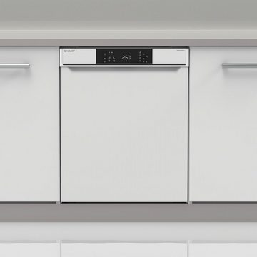 Sharp Unterbaugeschirrspüler, QW-NA1CU47DW-DE, 13 Maßgedecke