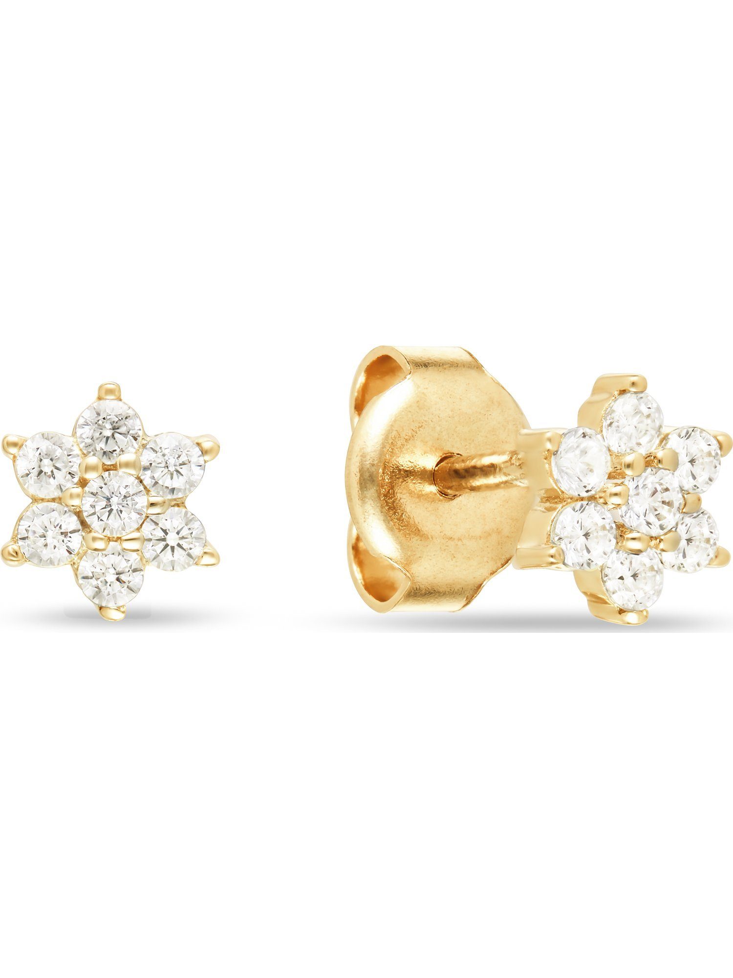 FAVS Paar Ohrstecker FAVS Damen-Ohrstecker 375er Gelbgold 14 Zirkonia günstig online kaufen