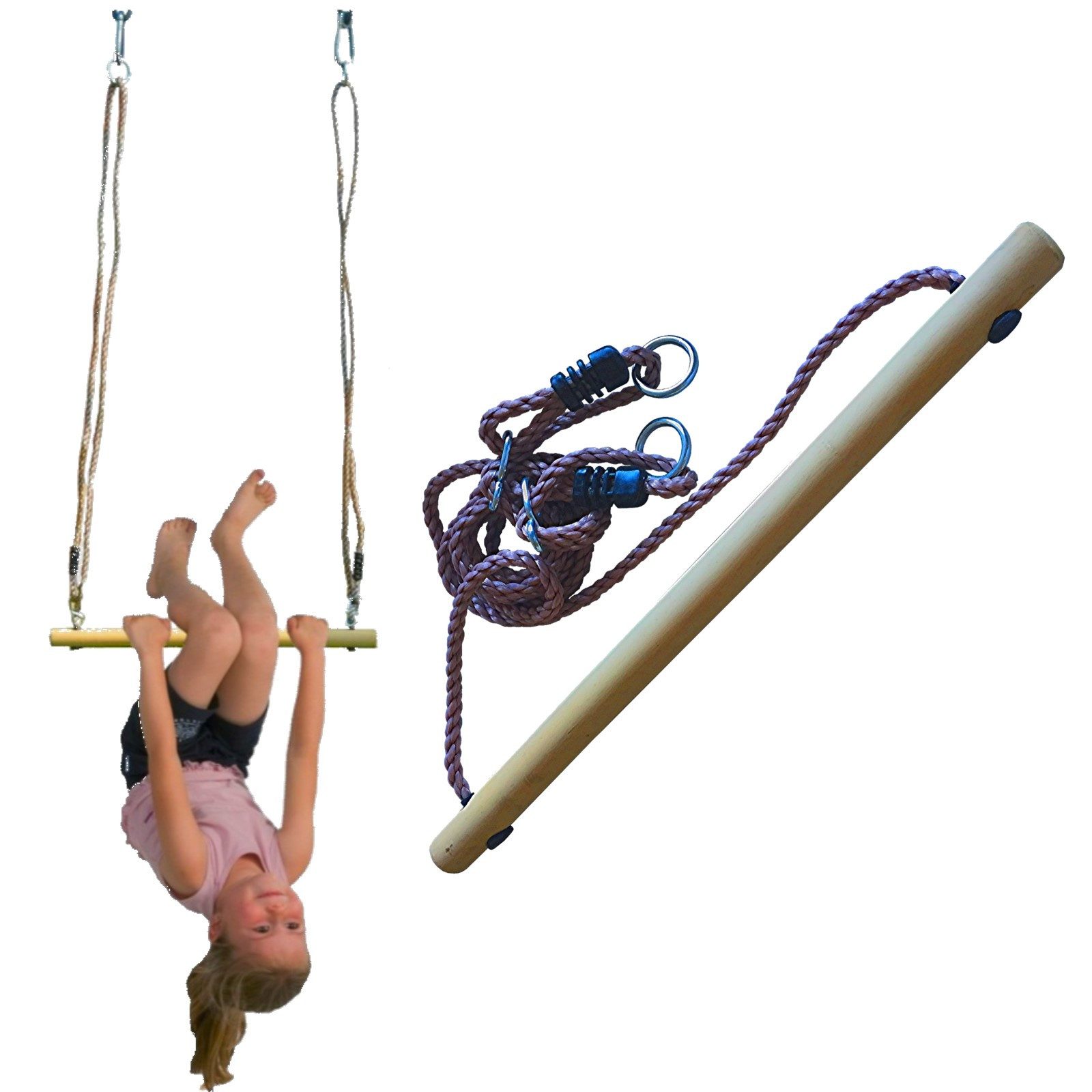 Loggyland Einzelschaukel Holztrapez Trapezschaukel 58 cm Turntrapez, unbeha günstig online kaufen