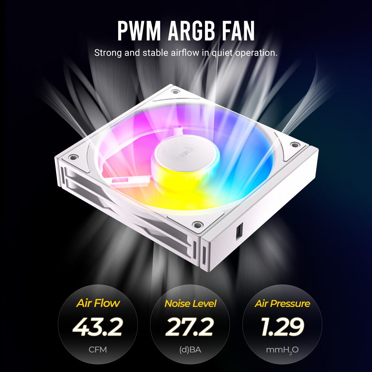 Antec Gehäuselüfter C120 ARGB Fan Reverse PC Gehäuselüfter 120mm 3er Pack