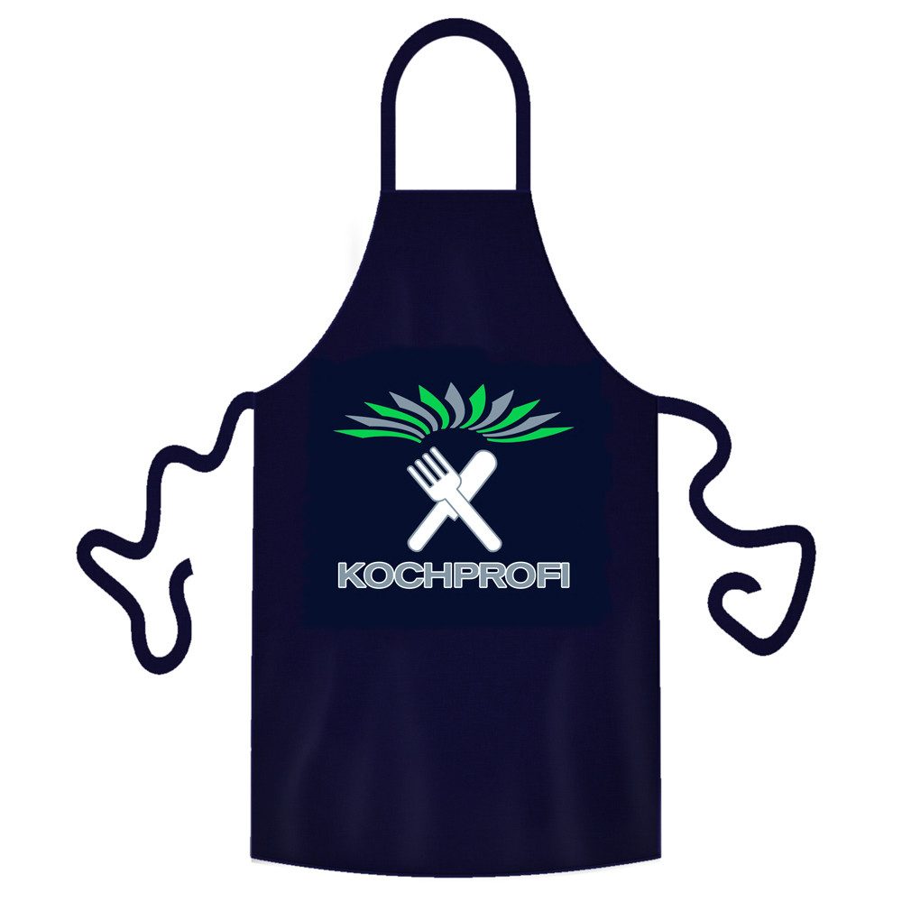teprovo Grillschürze Herren Kochschürze Schürze 116cm Dunkelblau Kochprofi, günstig online kaufen