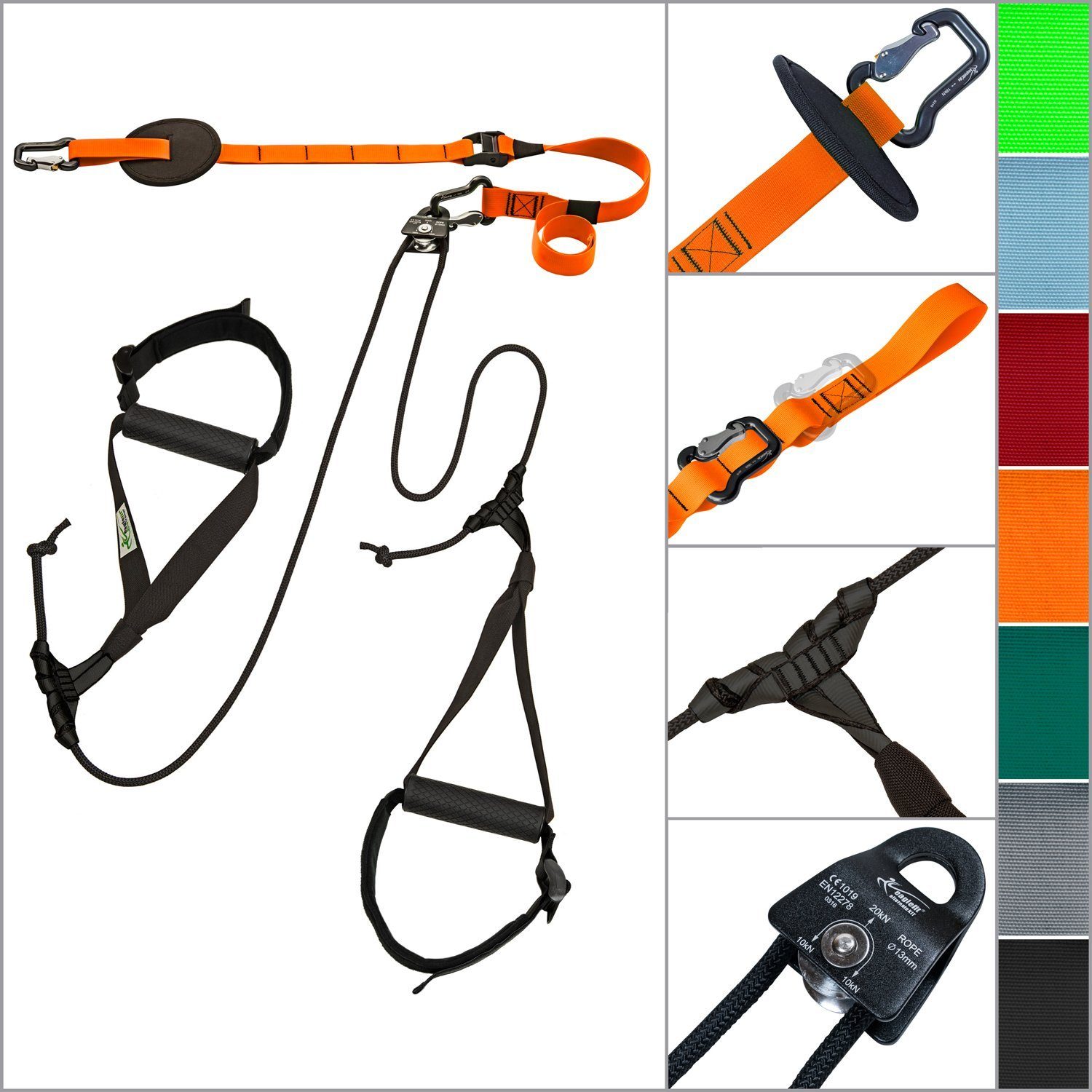 eaglefit® Schlingentrainer Sling-Trainer ALLROUND, Sportgerät für zu Hause, Indoor & Outdoor orange