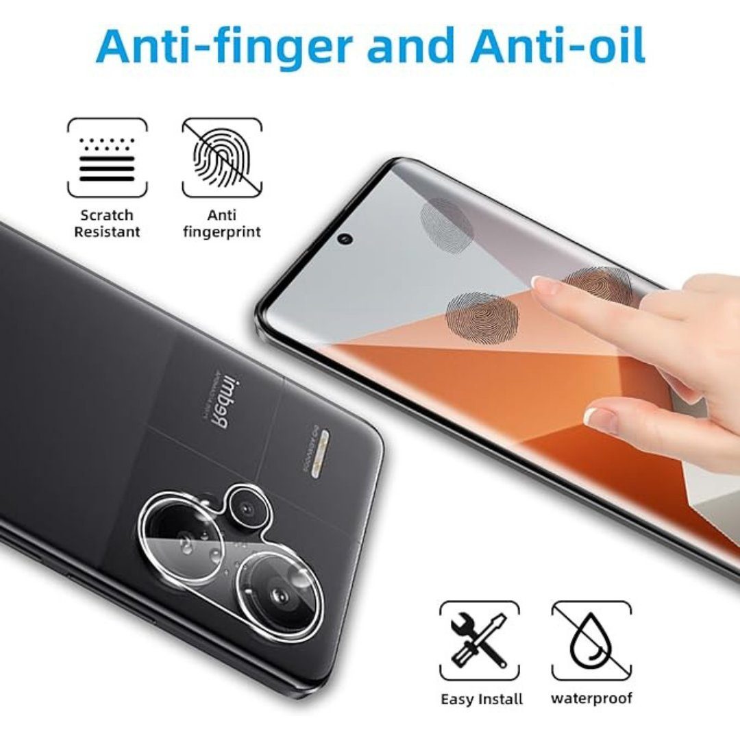 SmartUP Displayschutzglas 2X Schutzglas für Xiaomi Redmi Note 13 Pro+ 5G Panzerfolie Kamera Full, Panzerfolie – Bild 3 von 5