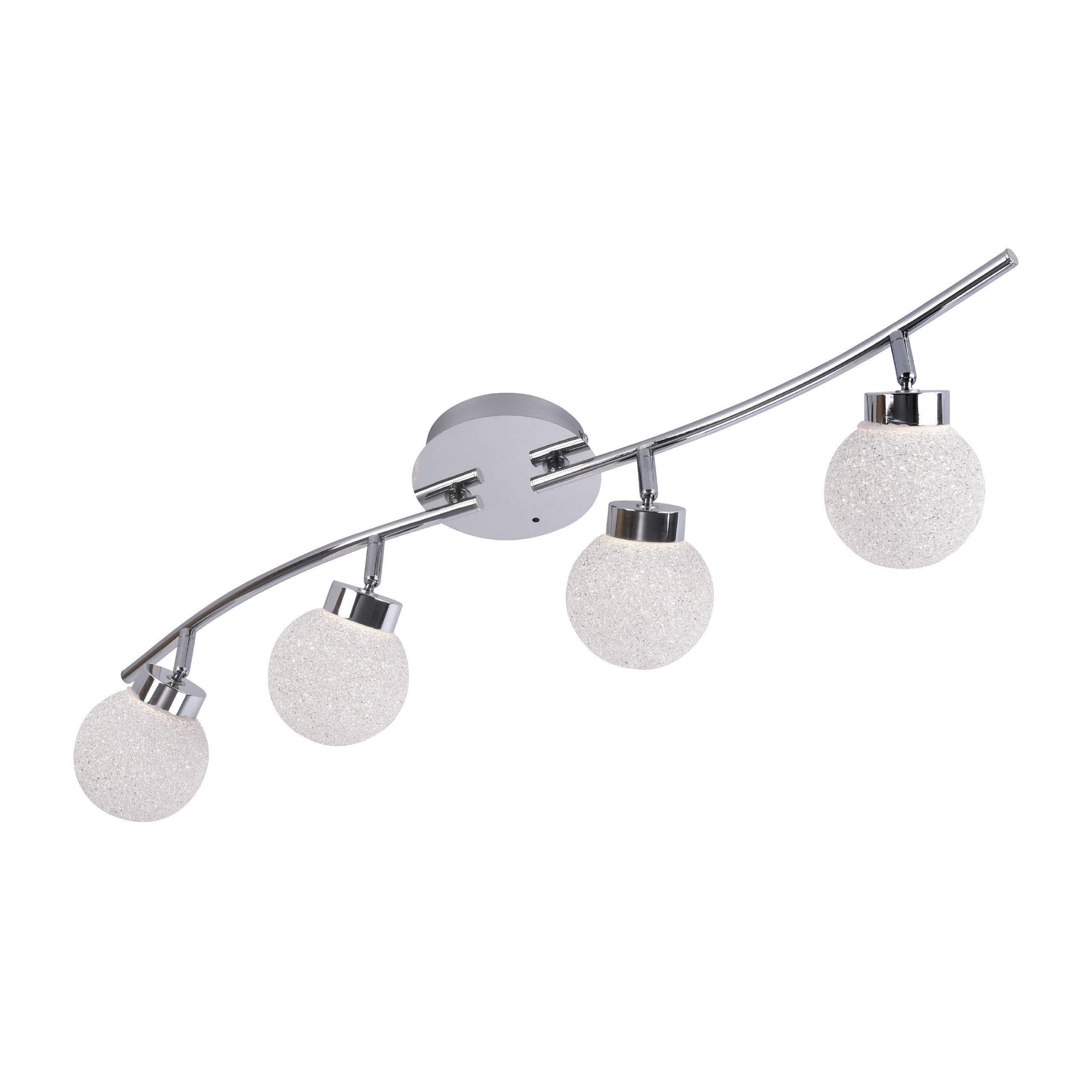 JUST LIGHT LED Deckenleuchte LED Deckenlampe MIKO, RGB-Farbwechsel, Dimmfunktion, 4xLED-Board/3W/RGB, 3000K, RGB+W, dimmbar, IR-Fernbedienung
