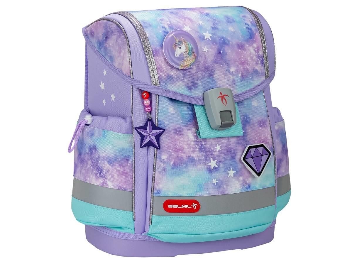 Belmil Schulranzen "Classy Plus" 2025 mit Magnetverschluss, 4tlg. Set ab 1. Klasse, Grundschule, für Mädchen