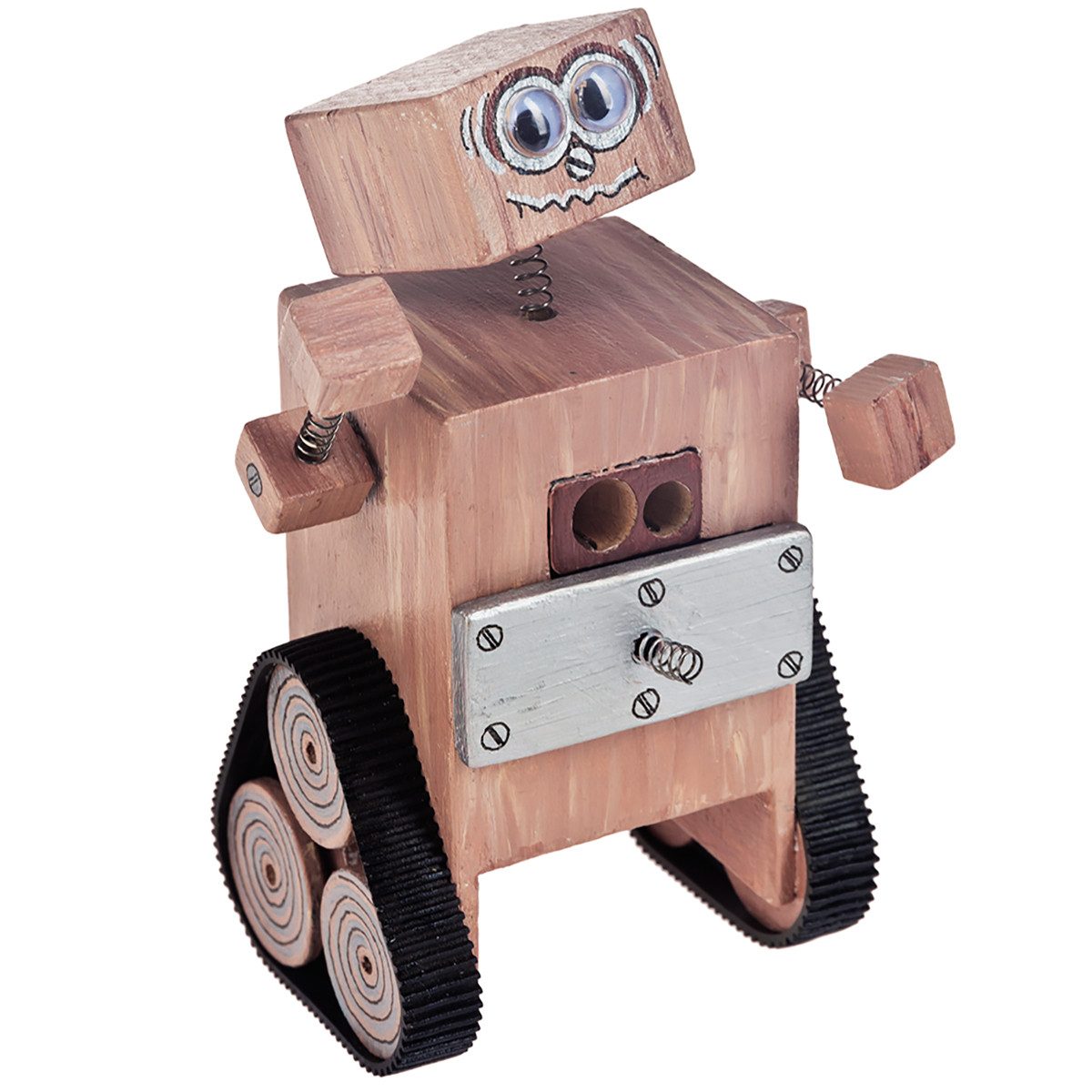 matches21 HOME & HOBBY Spitz-Roboter Holz Bausatz ab 12 Jahren Holzbaukasten