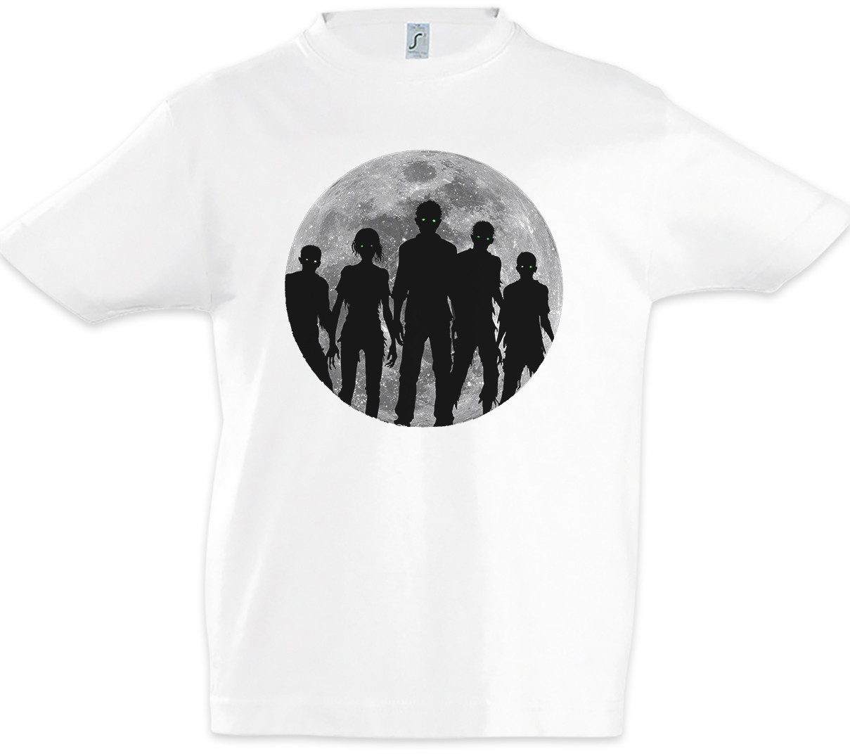 Print-Shirt Zombie Moon Kinder T-Shirt The Mond Zombies Walking Horror Dead Living