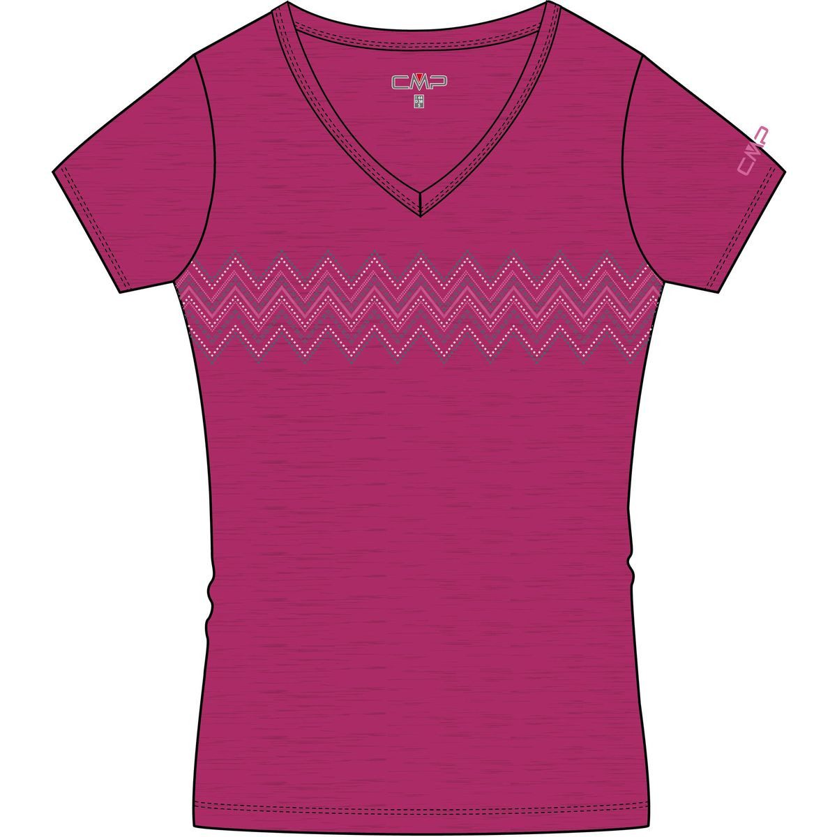 CMP Kurzarmshirt Woman T-shirt Leichtes, atmungsaktives T-Shirt mit schnelltrocknendem Material und
