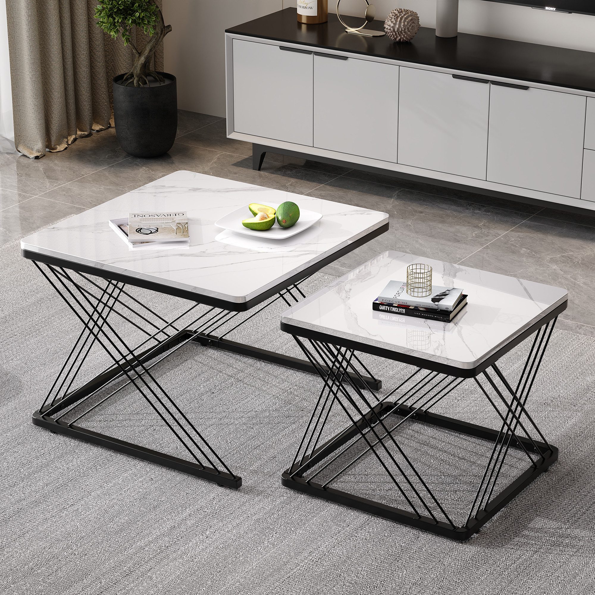 HAUSS SPOLE Couchtisch quadratisches 2-teiliges Set, günstig online kaufen