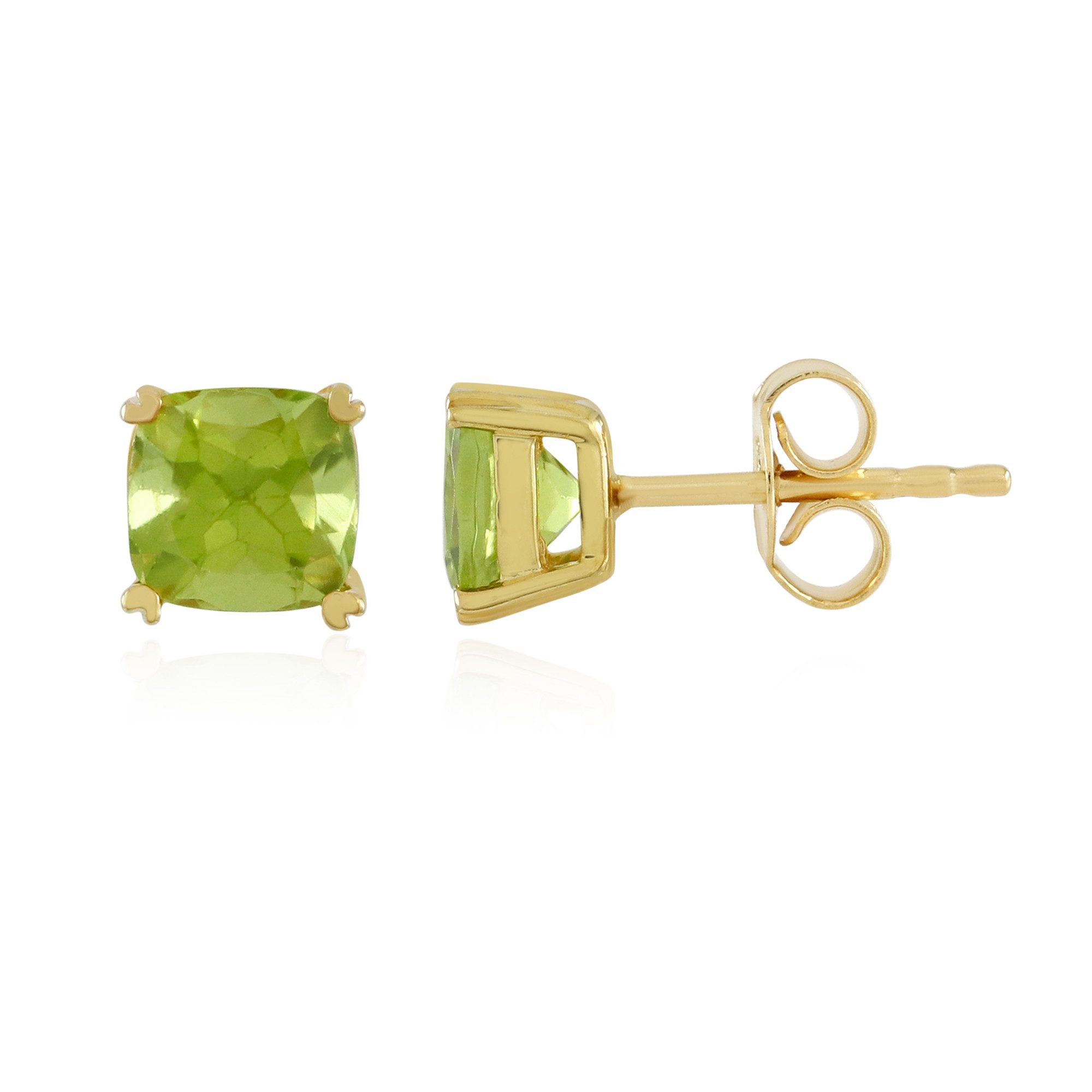 Cavill Ohrring-Set Cavill Ohrringe 1,21 ct Peridot Grün, 925 Silber vergoldet, modern (2-tlg)