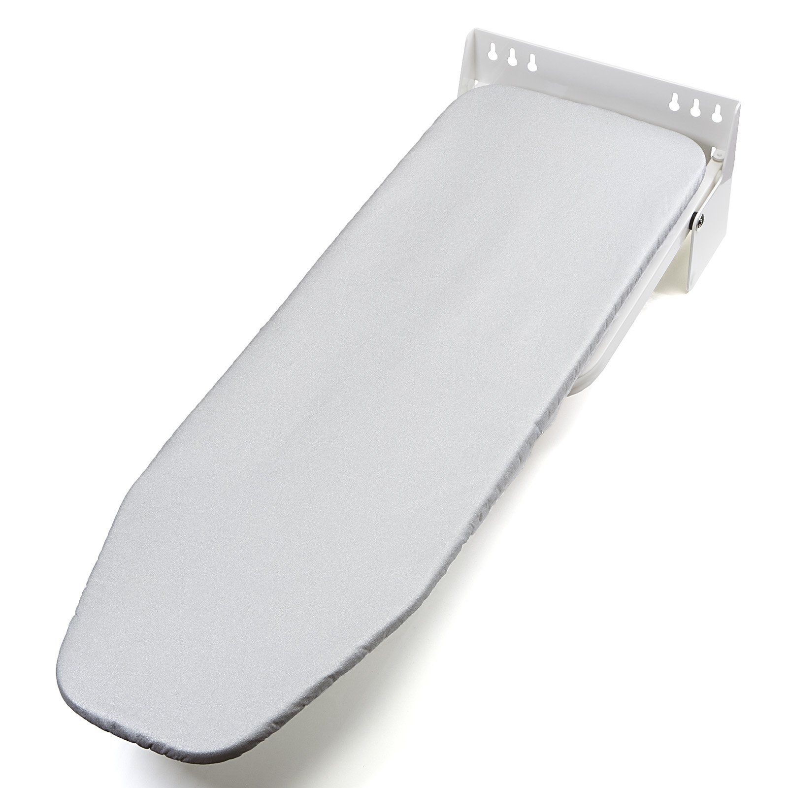 SO-TECH® Bügelbrett Bügeltisch Ironfold für Wandmontage, klappbar, 180° schwenkbar, inkl. Bügeltuch aluminiumgrau