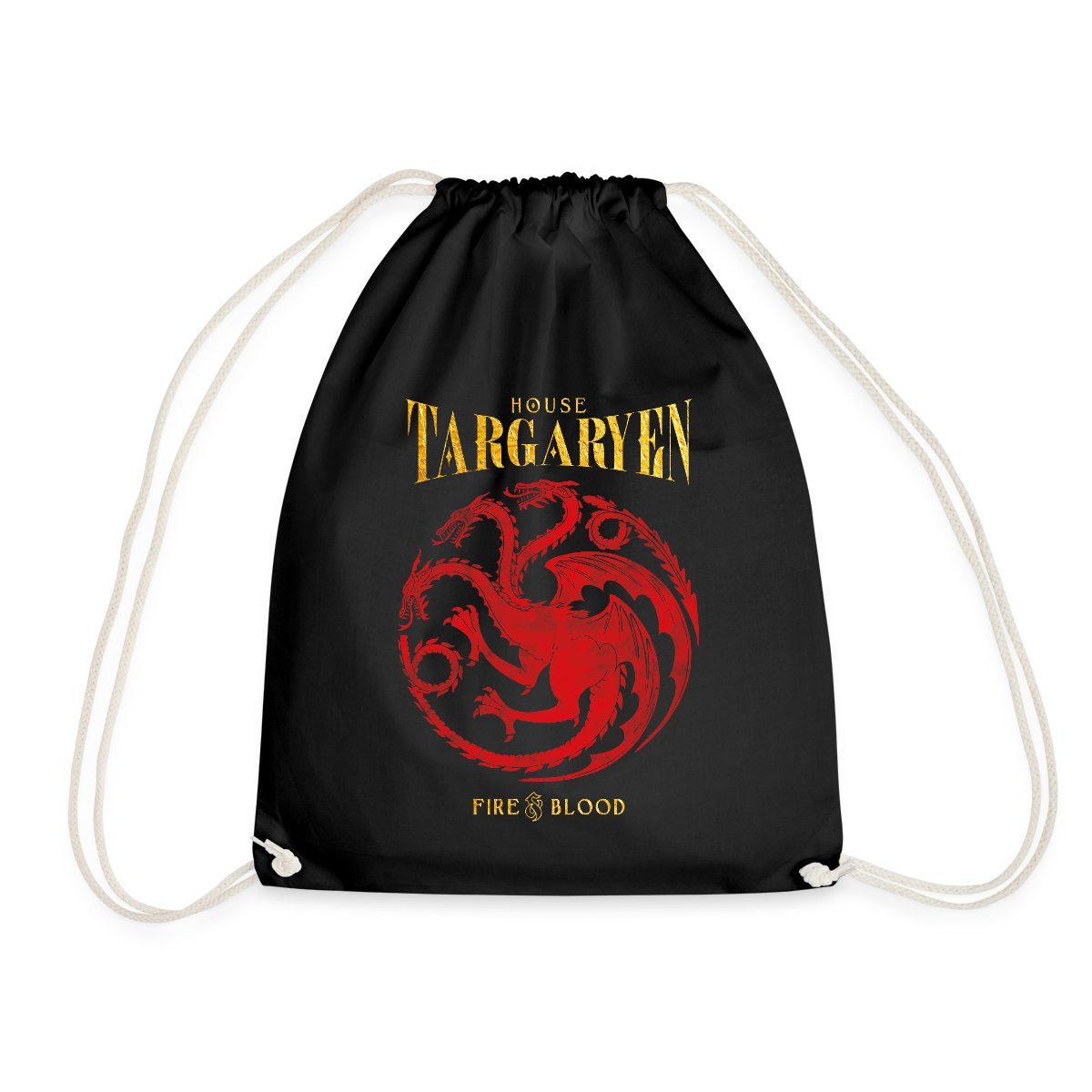 Spreadshirt Turnbeutel Game Of Thrones Haus Targaryen Fire & Blood Turnbeutel (1-tlg)