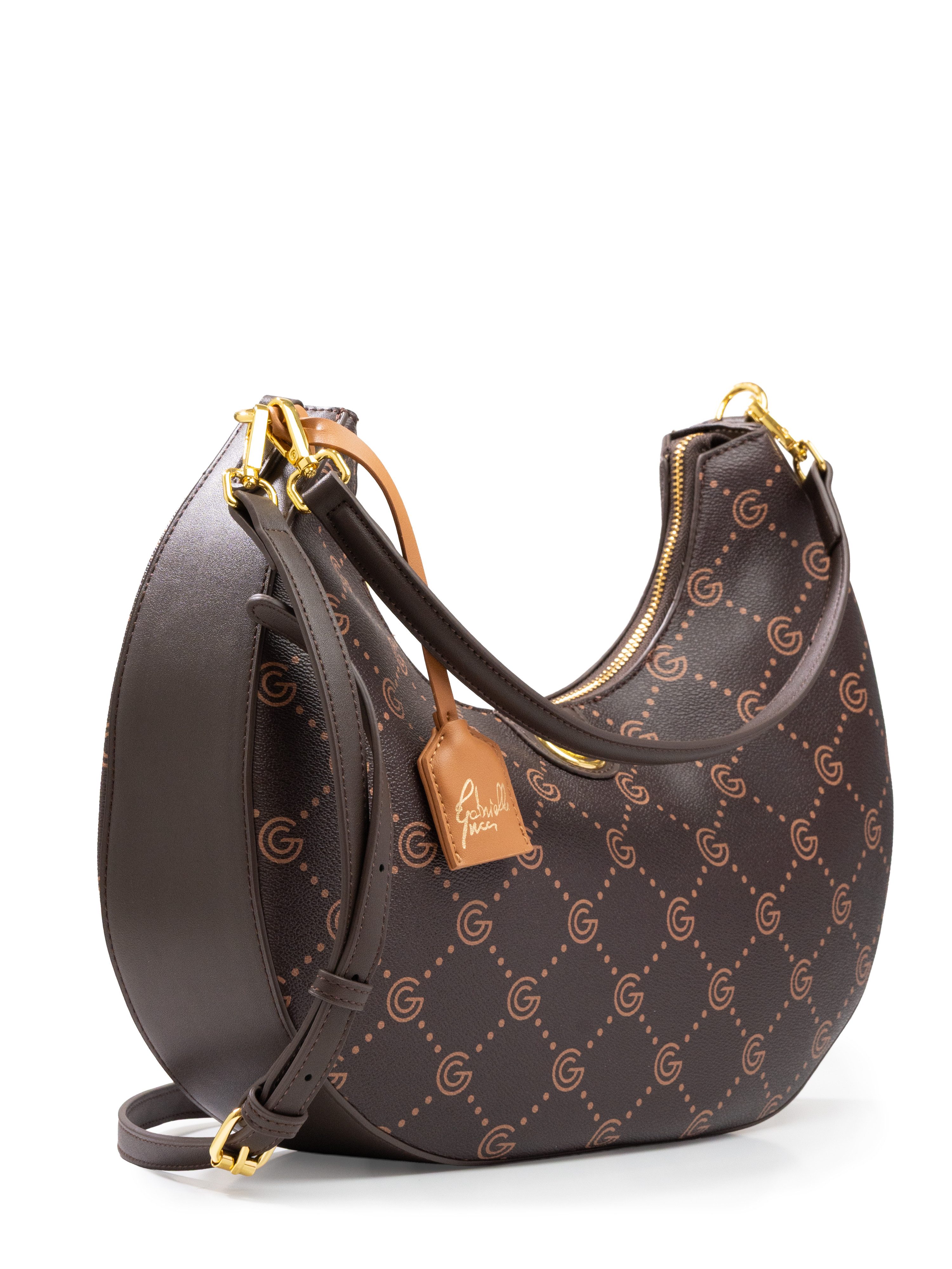GABRIELLA G By Gabriella Gucci Hobo, Damen Henkeltasche, Schultertasche, Umhängetasche mit Logoapplikation