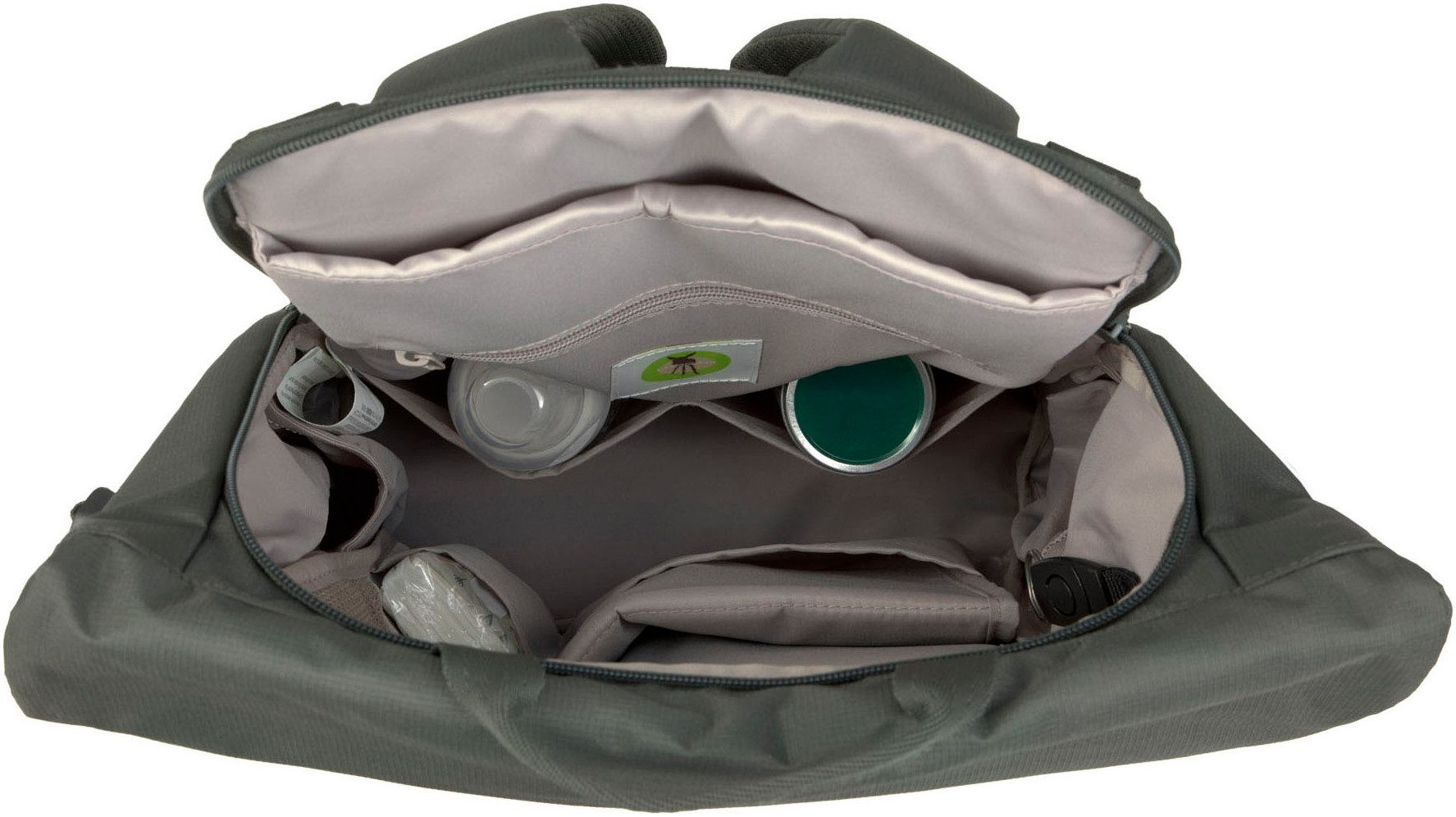 LÄSSIG Wickelrucksack Green Label, Outdoor Rolltop Backpack, dark olive