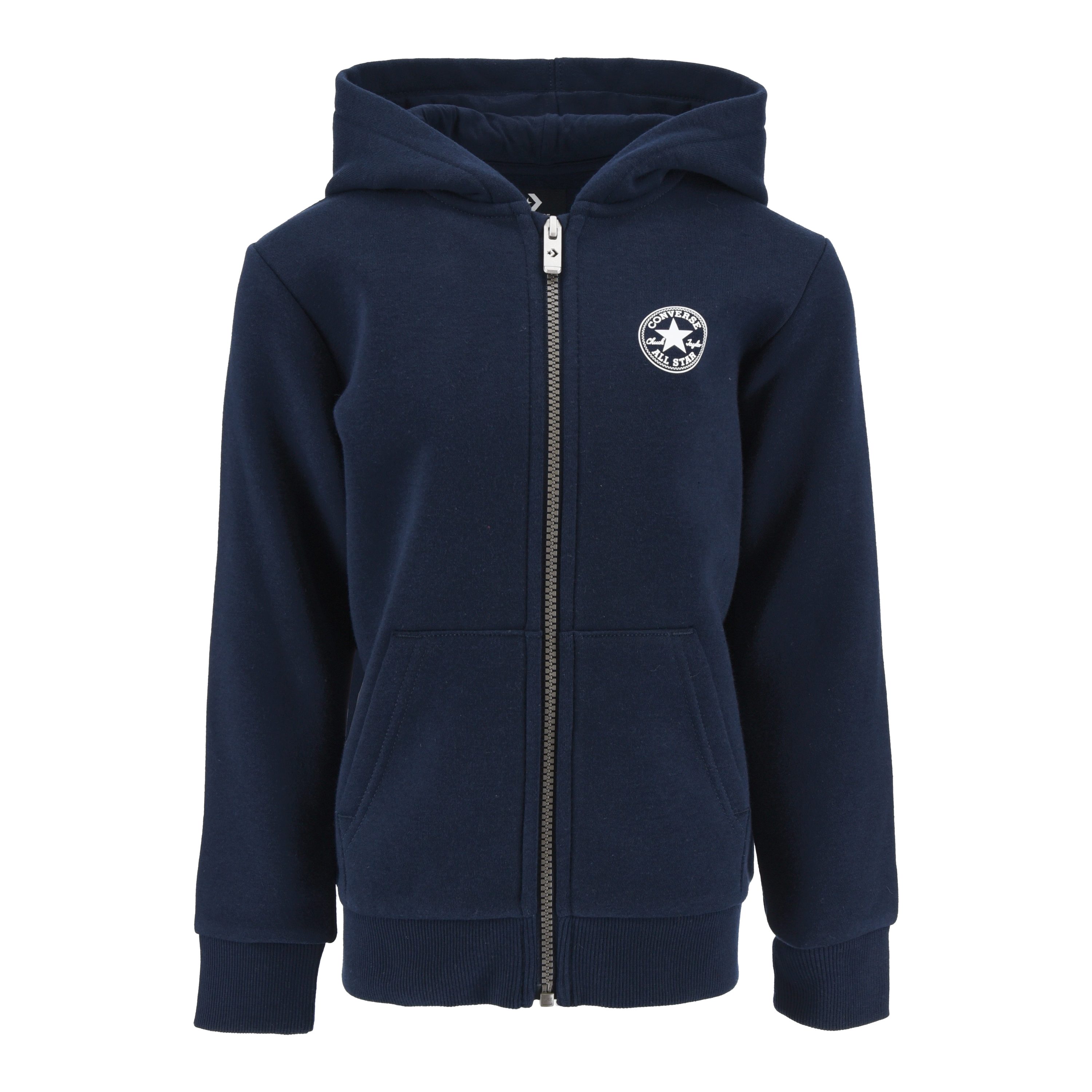 Converse Kapuzensweatjacke CNVB FLEECE CTP CHEST CORE FZ mit Kapuze, mit Reißverschluss, sportlicher Stil, für Kinder