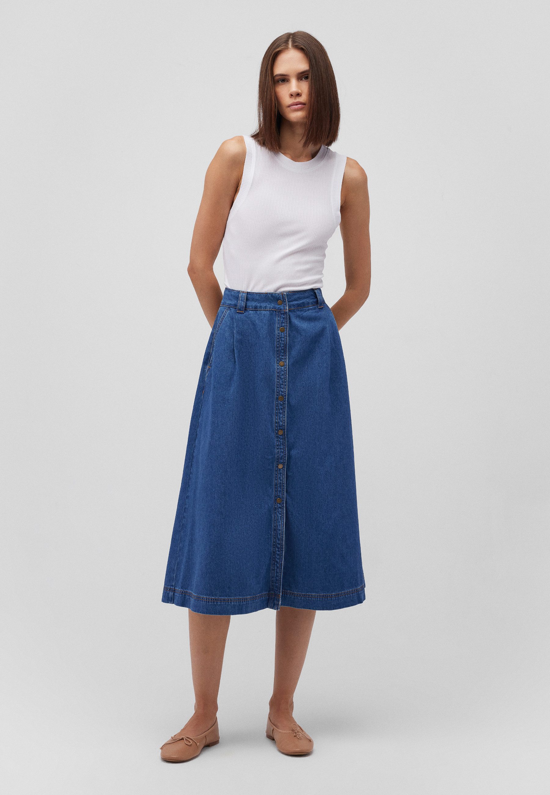 Maxirock MIDI WOVEN SKIRT