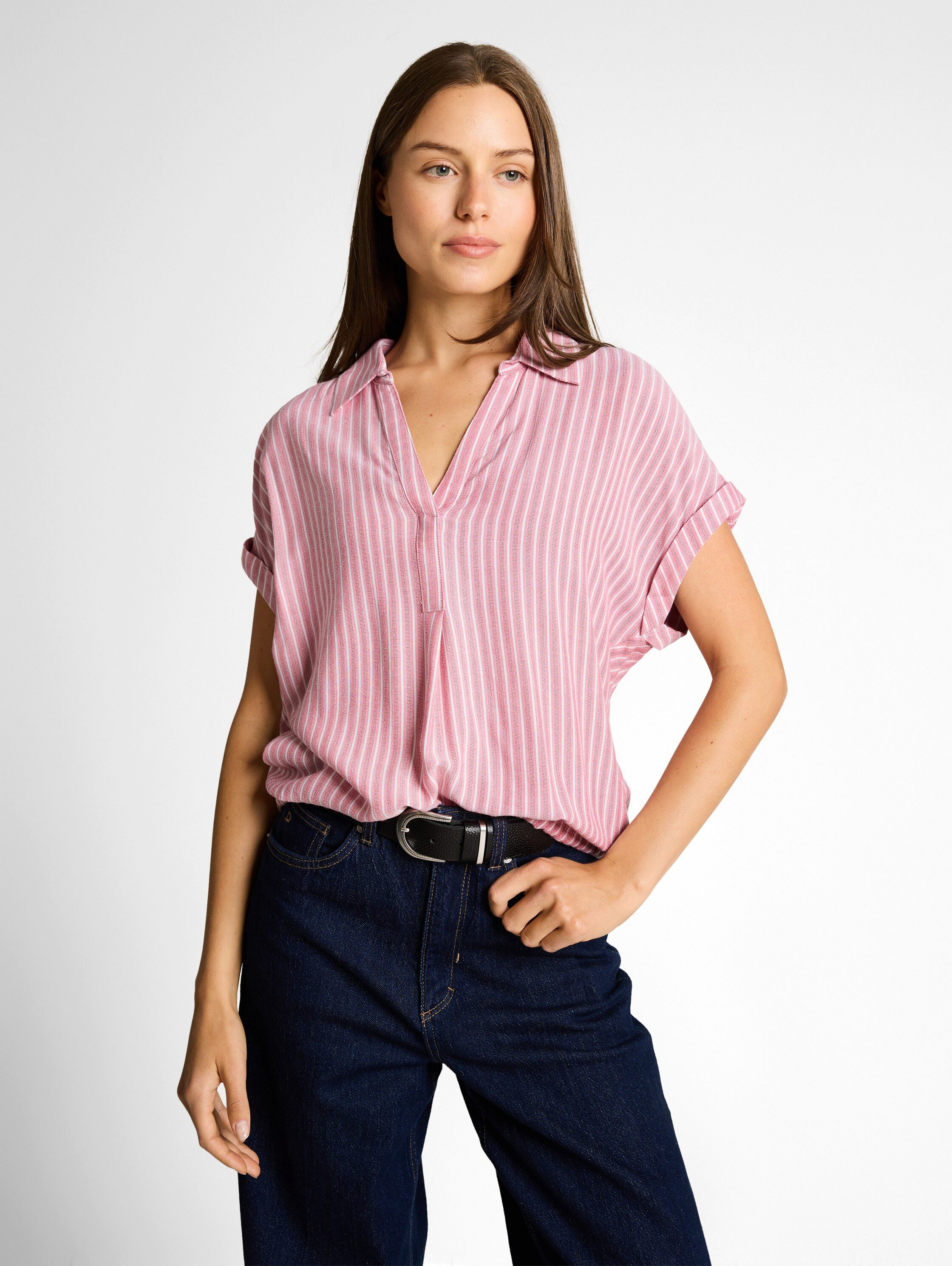 TOM TAILOR Klassische Bluse mit Streifen Muster