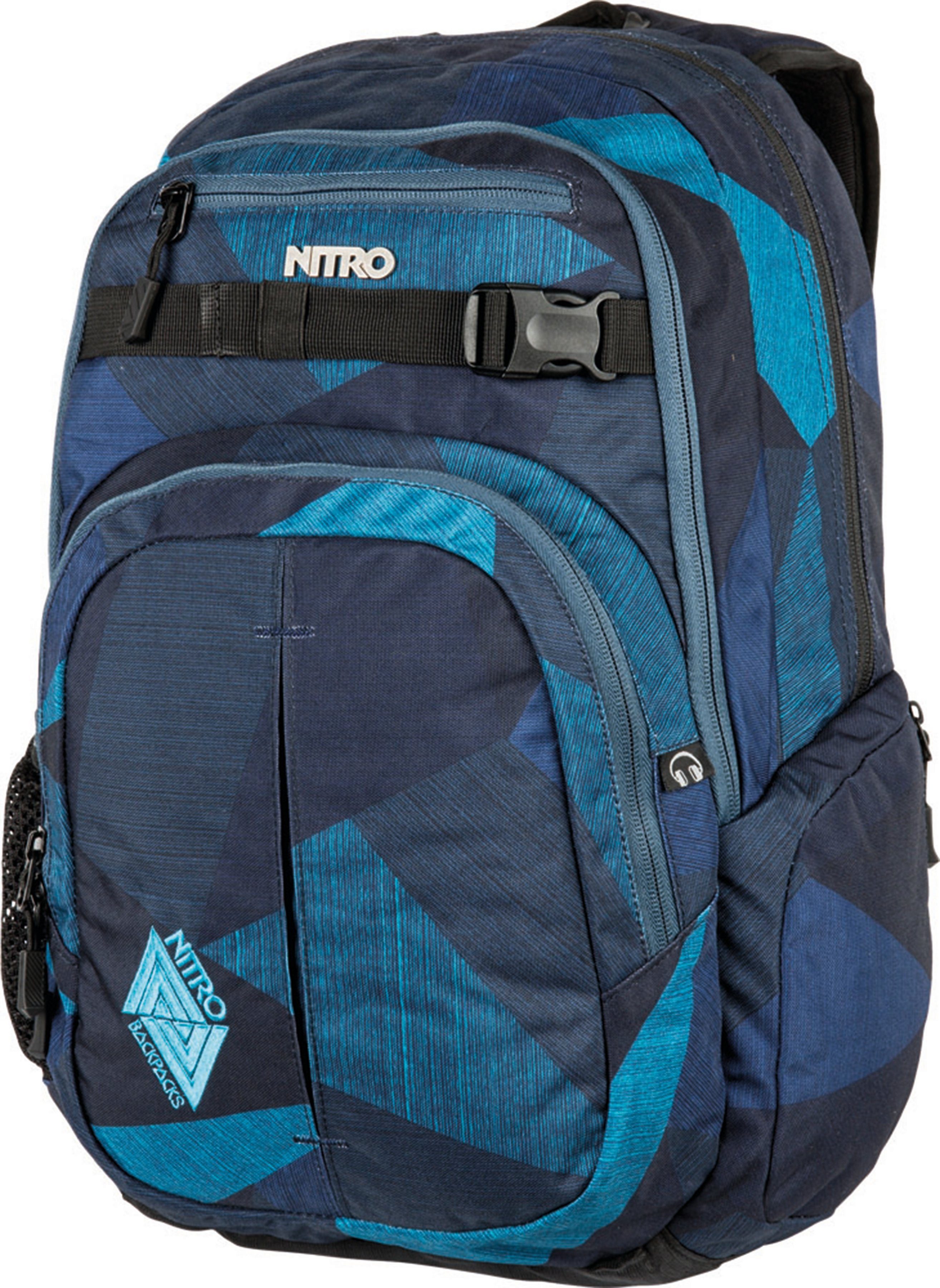 Reise und Chase, fragments Rucksack Alltagsrucksack, blue Arbeit NITRO Schule, Schulrucksack für Freizeit,