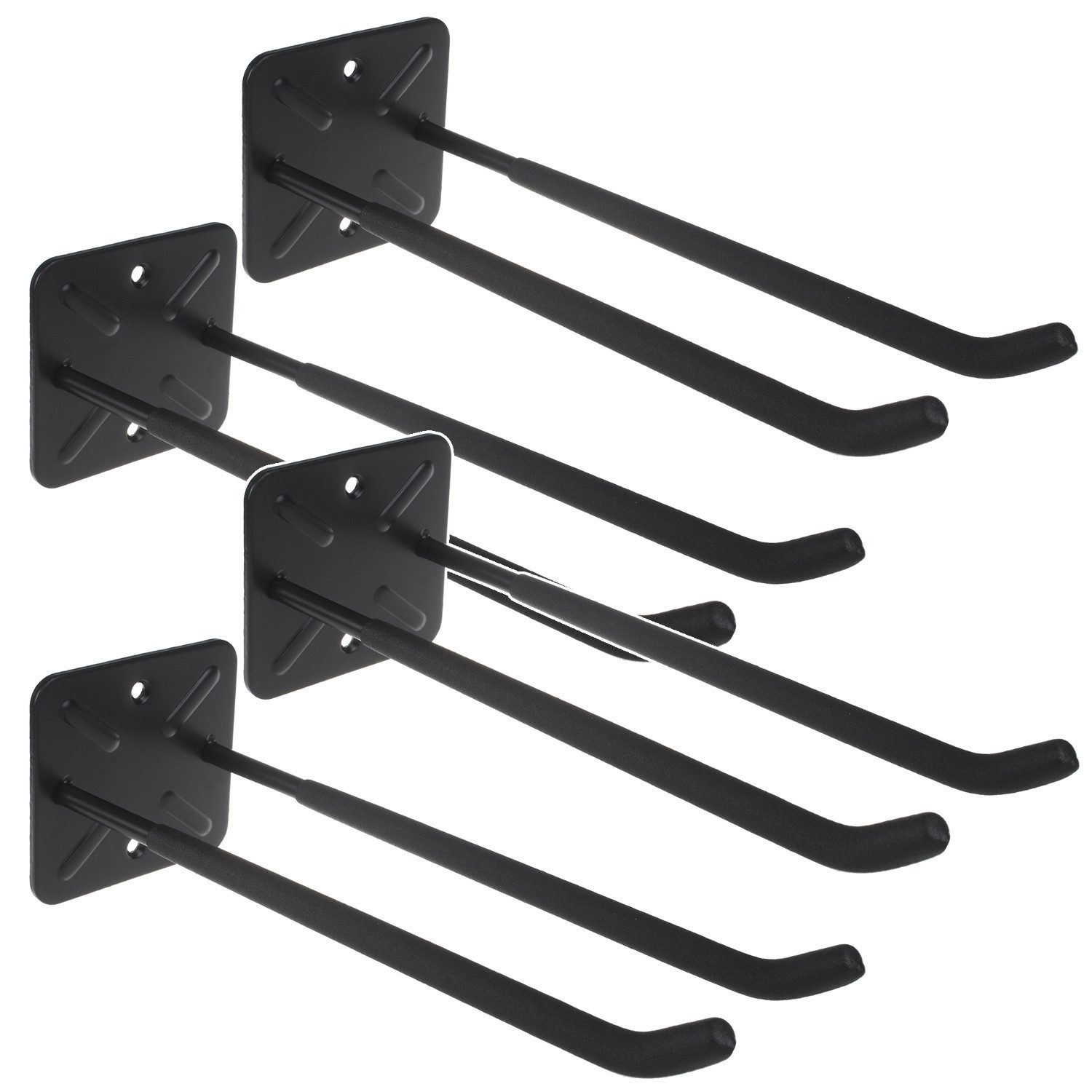 Maclean Wandhalterung MC-436 Wandhaken für Reifen, Räder & Garage, (4-tlg., Stahlhaken bis 70 kg für Fahrradreifen, Leiter)