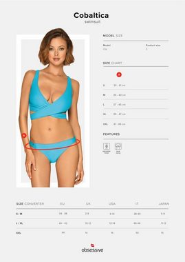 Obsessive Push-Up-Bikini Bikini Cobaltica blau BH + Slip elastisch (Set)