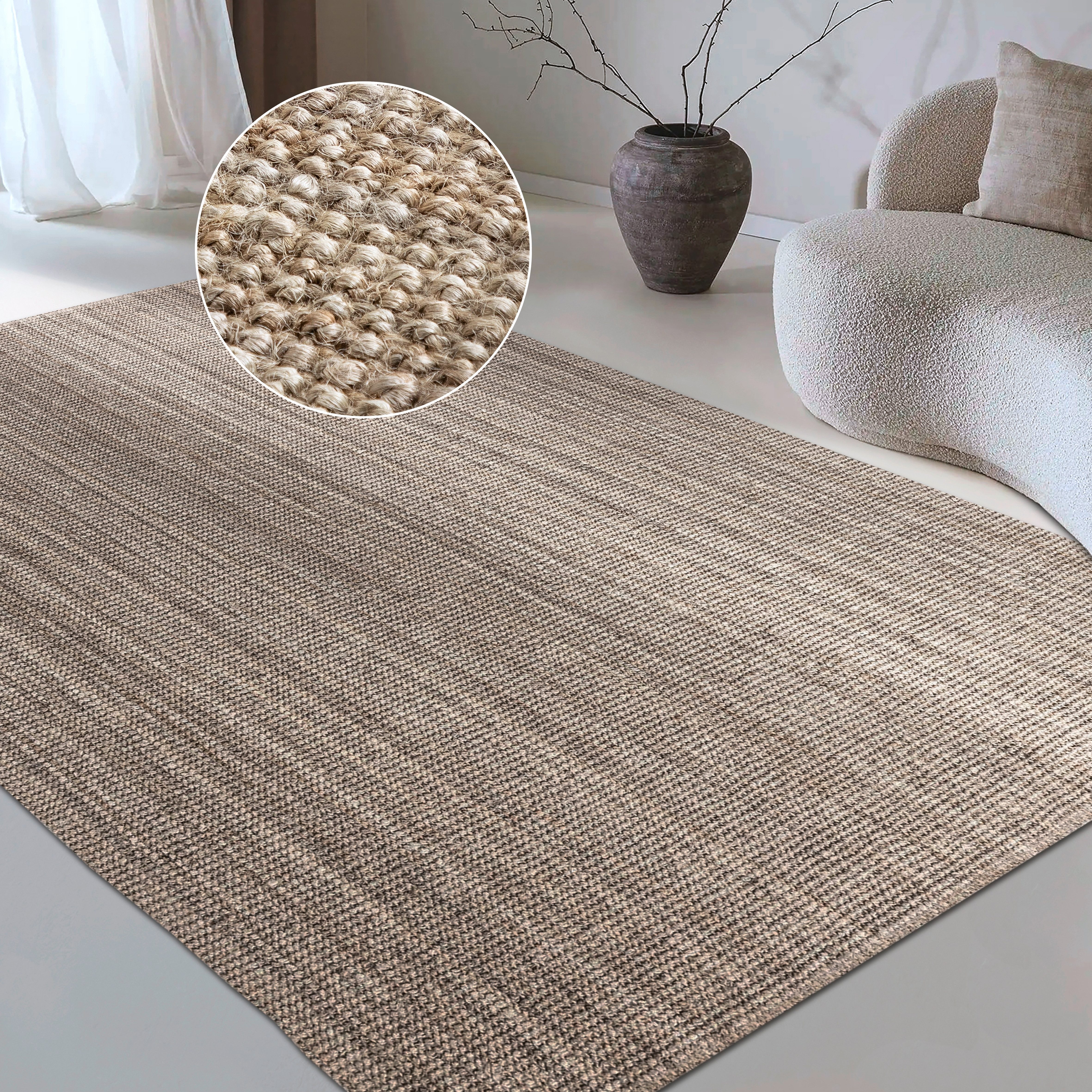 my home Teppich Avot Juteteppich, rechteckig, günstig online kaufen