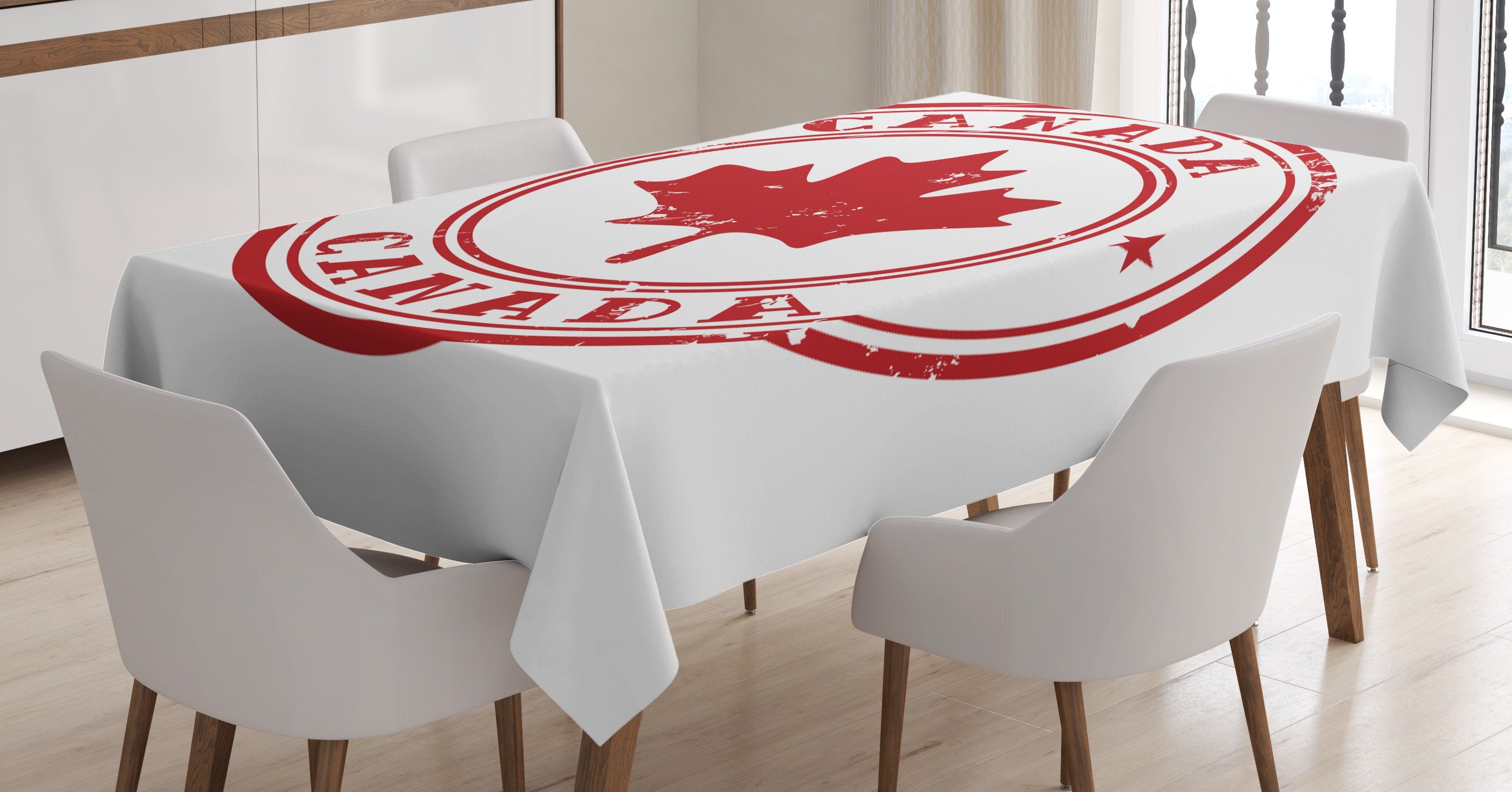 Abakuhaus Tischdecke Farbfest Waschbar geeignet Kanada Klare Gummi-Stempel-Entwurf Für Außen Bereich den Farben