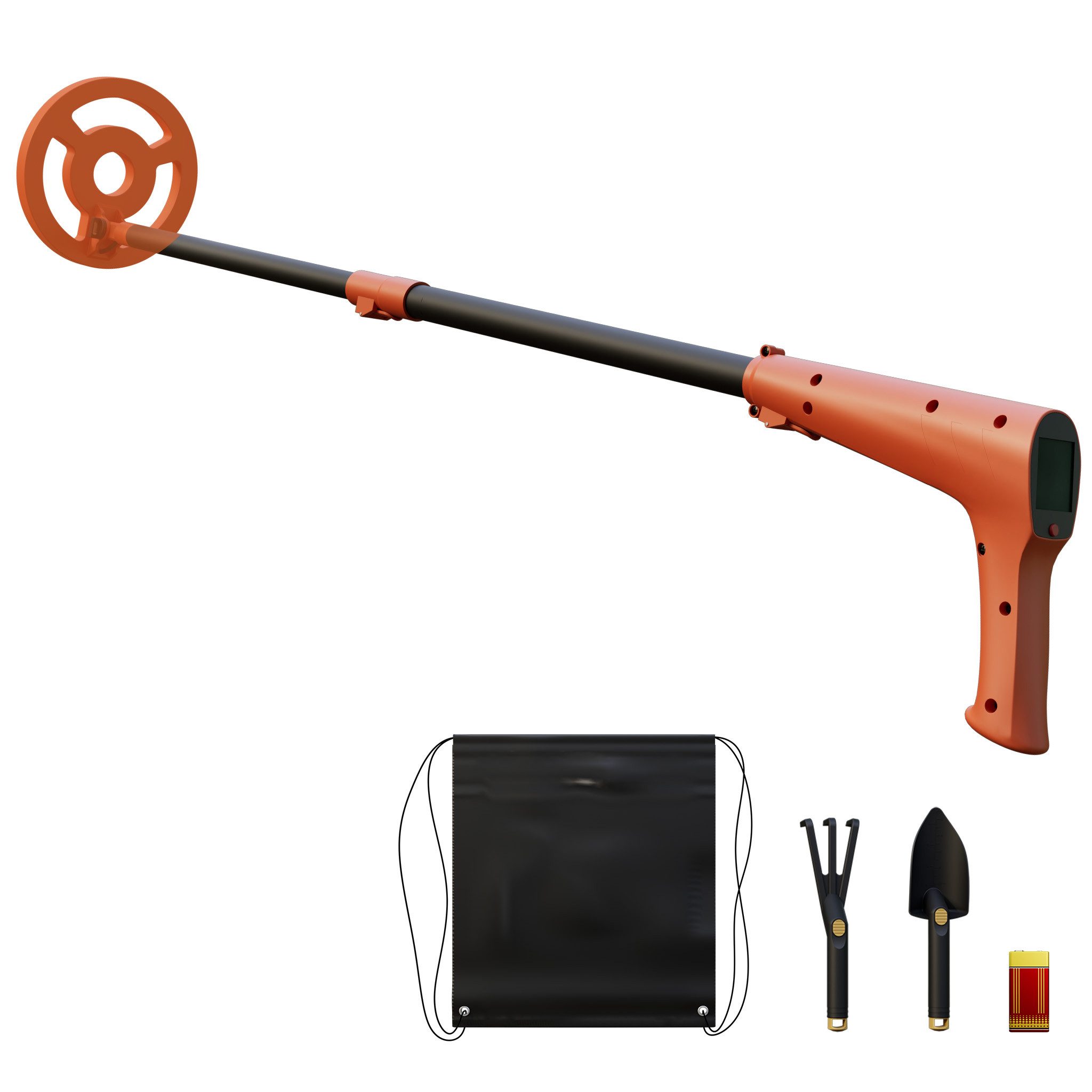 FIVMEN Metalldetektor Kinderdetektor Einstellbar für Kinder, Grün/Orange/Rot