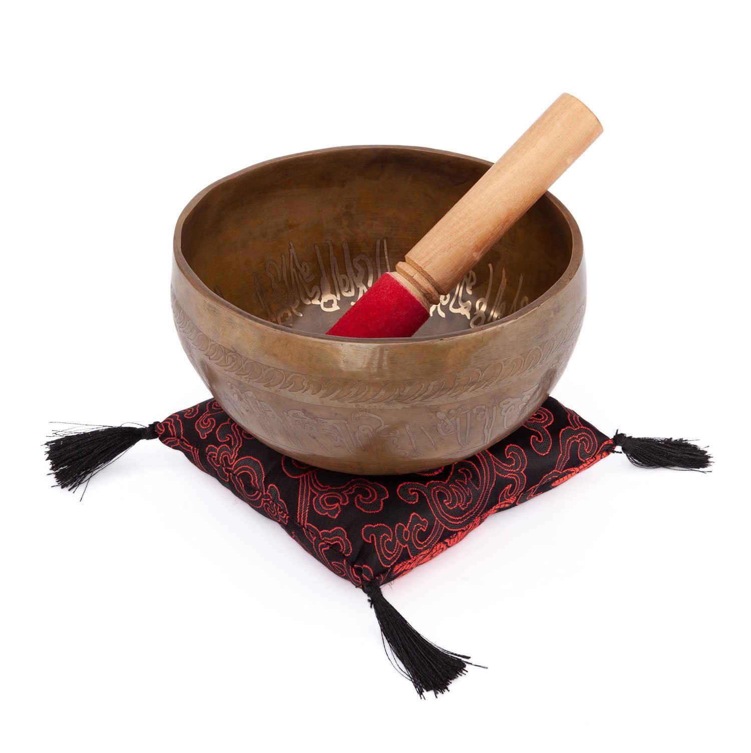 bodhi Beruhigungs- und Entspannungsgerät Tibetische Klangschale „Singing Bowl“, BAUM DES LEBENS, ca. 790 g