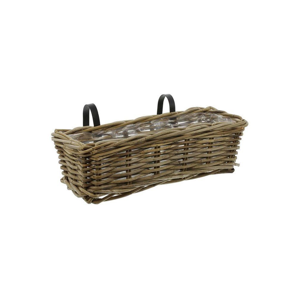 Home-trends24.de Balkonkasten Rattan Pflanzkasten Blumenkasten Blumentopf Aufhänger Handarbeit