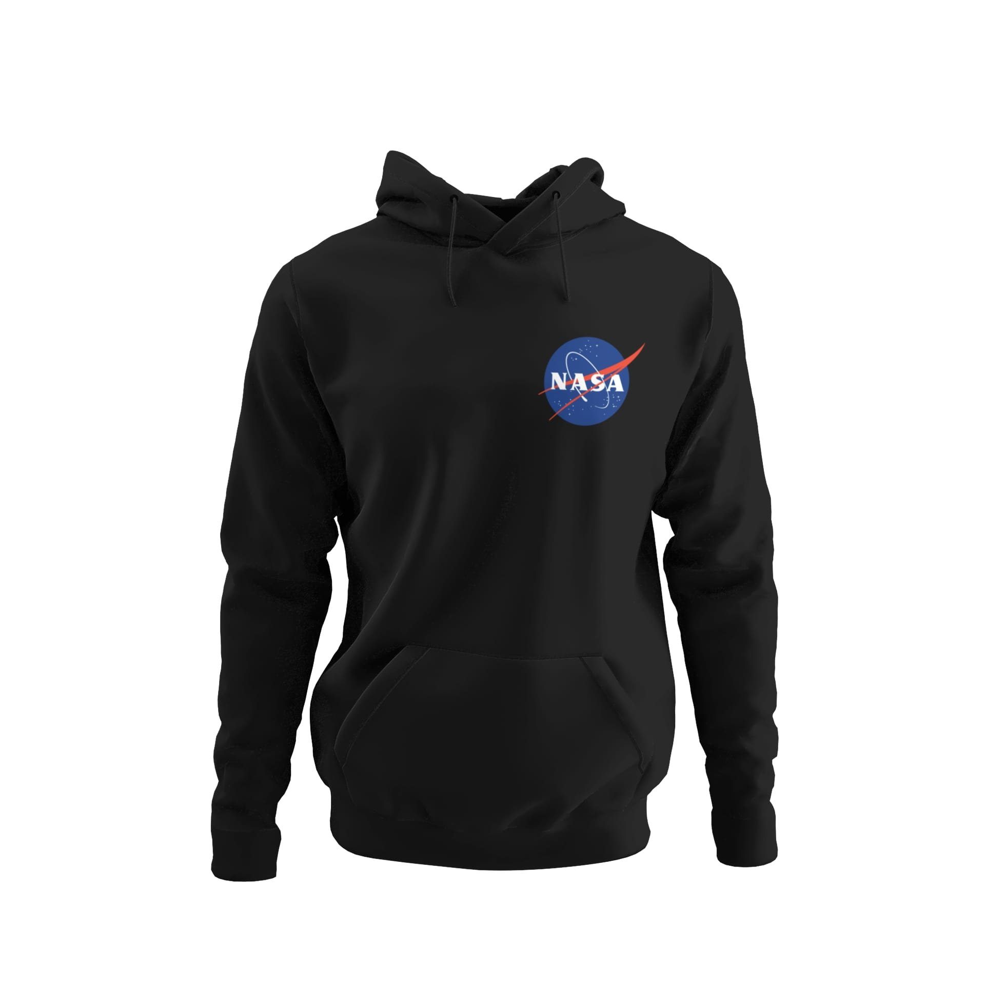 NASA Schwarz Herren Farbe Novux aus logo Hoodie Hoodie (1-tlg) signature Baumwolle