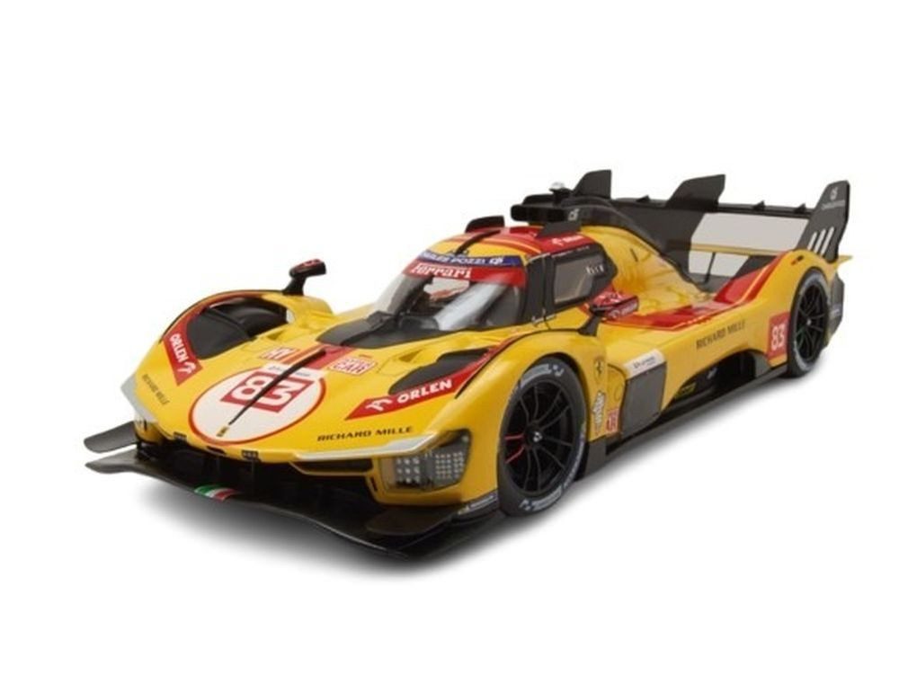 Bburago Modellauto Ferrari 499P #83 24H Le Mans 2025 Kubica Hanson, Maßstab 1:18