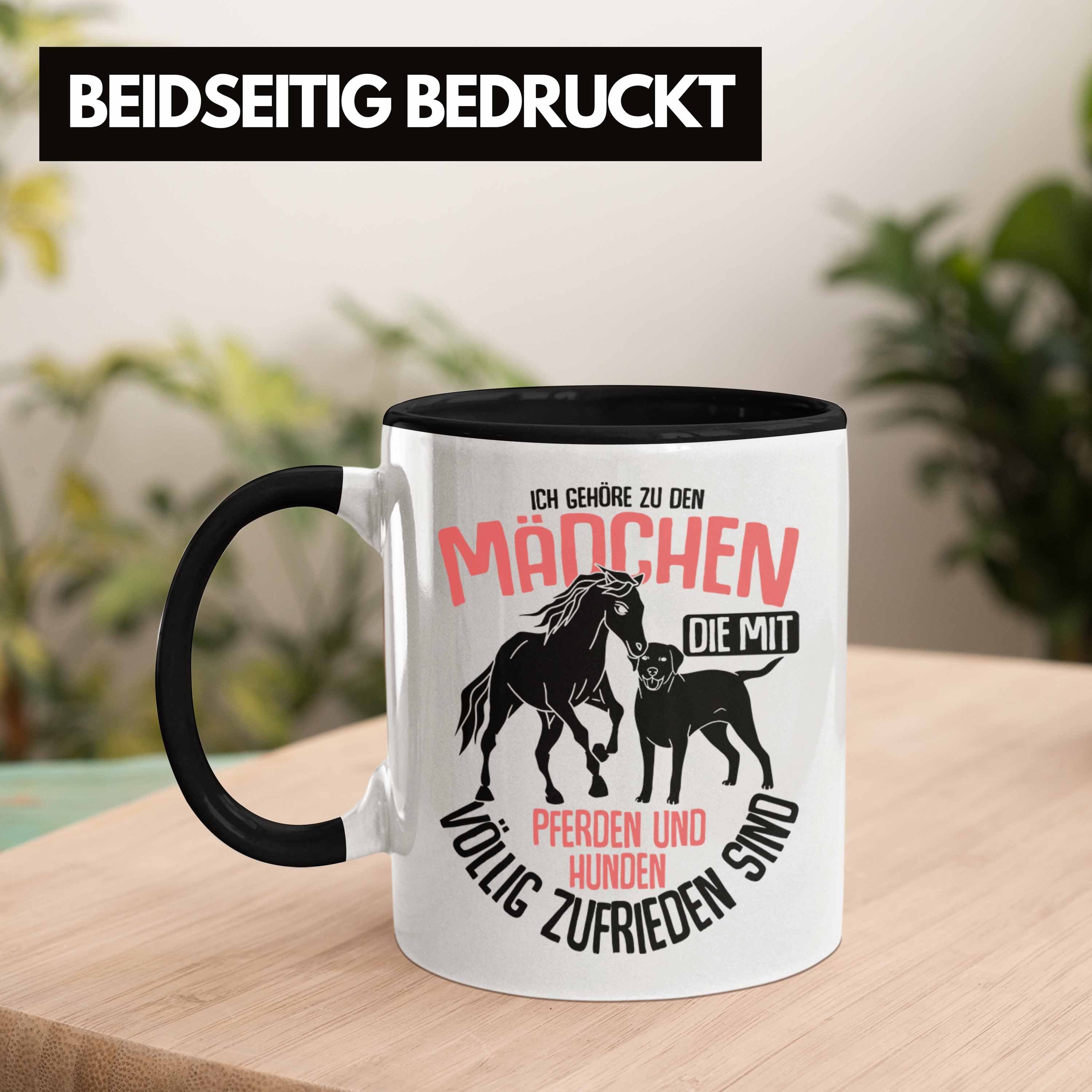 Pferde Schwarz Sprüche Tasse Pferde - Tasse Und Reiterin Geschenk Mädchen Trendation Geschenkidee Lustige Hunde Reiter Trendation