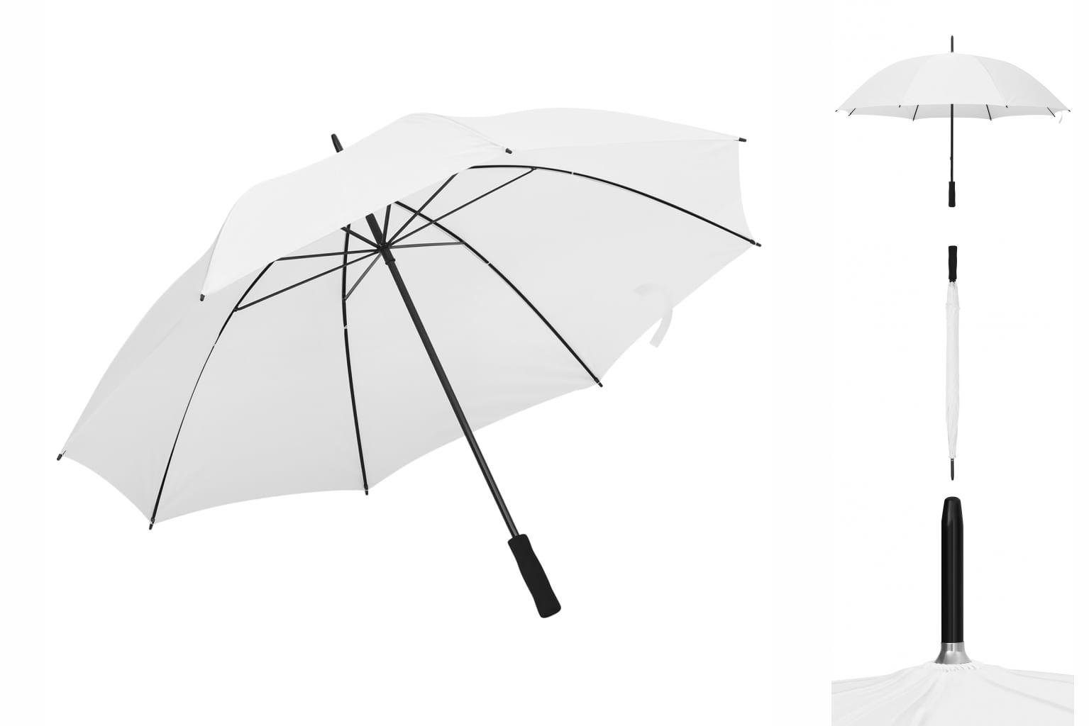 vidaXL Taschenregenschirm Regenschirm Weiß 130 cm