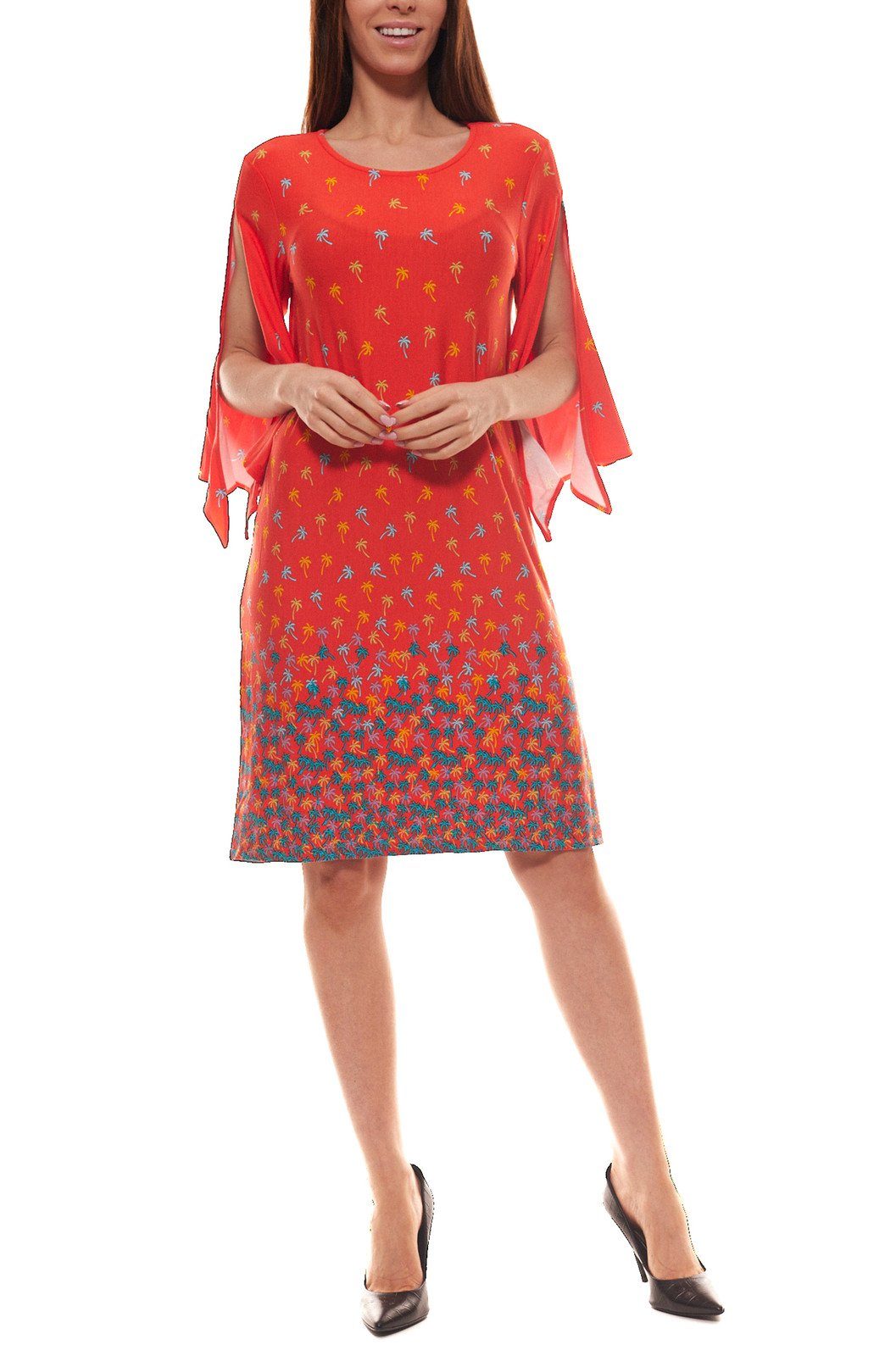 Aniston by BAUR Jerseykleid »Aniston SELECTED Jersey-Kleid modisches Damen  Sommer-Kleid mit Cut-Outs Freizeit-Kleid Orange« online kaufen | OTTO
