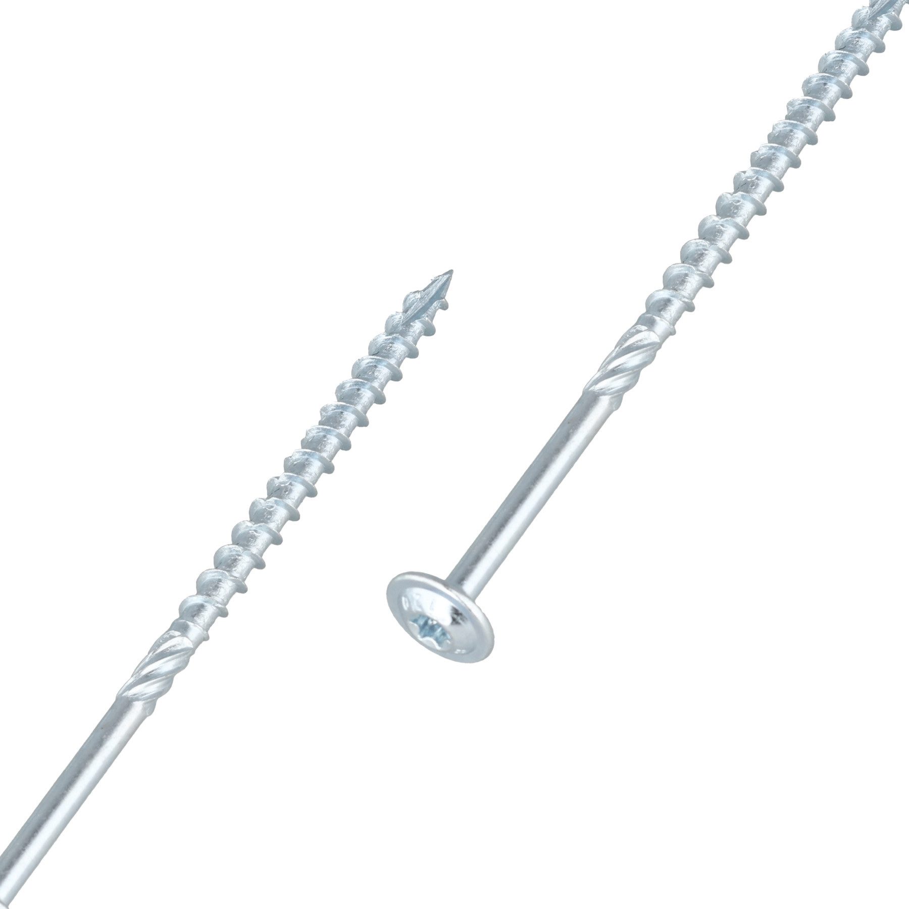 SCREWREBEL Holzbauschraube Tellerkopfschraube hell verzinkt mit ETA Zulassung und Torx Antrieb, (100 St), großer Kopf für hohe Klemmkraft, hohe Belastbarkeit, robust