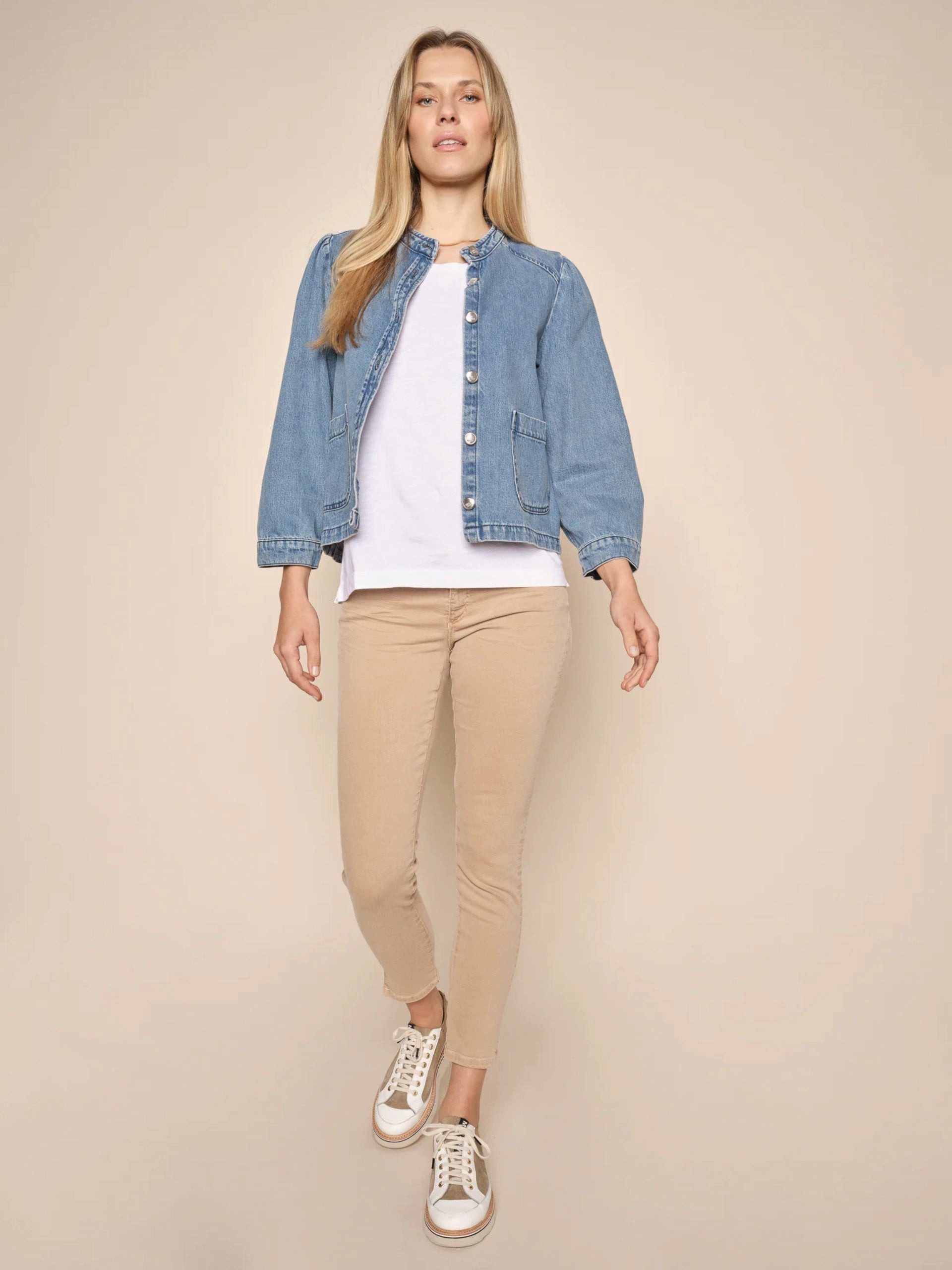 Mos Mosh 5-Pocket-Jeans MOS MOSH Jeans SUMNER COLOUR mit Lyocell - Braun